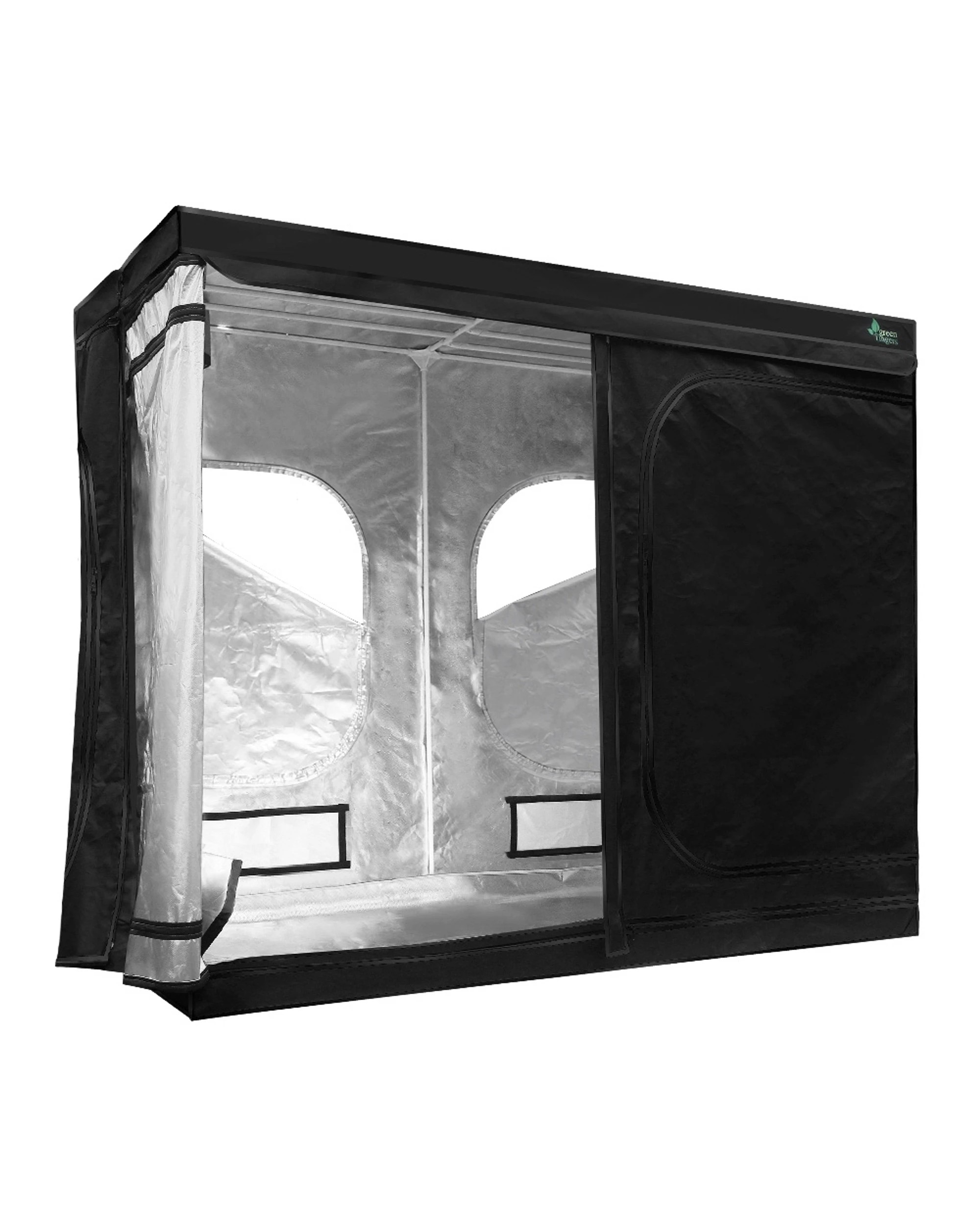 1 Green Fingers Grow Tent 240x120x200CM Hydroponics Kit Indoor Plant Room - Black, 1 of 4
