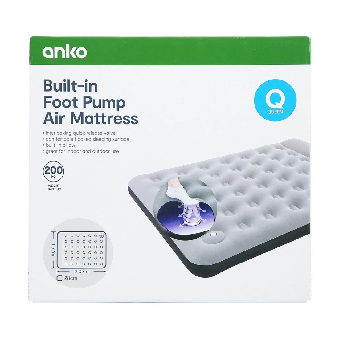 10 Built-In Foot Pump Air Mattress - Queen, 10 of 10