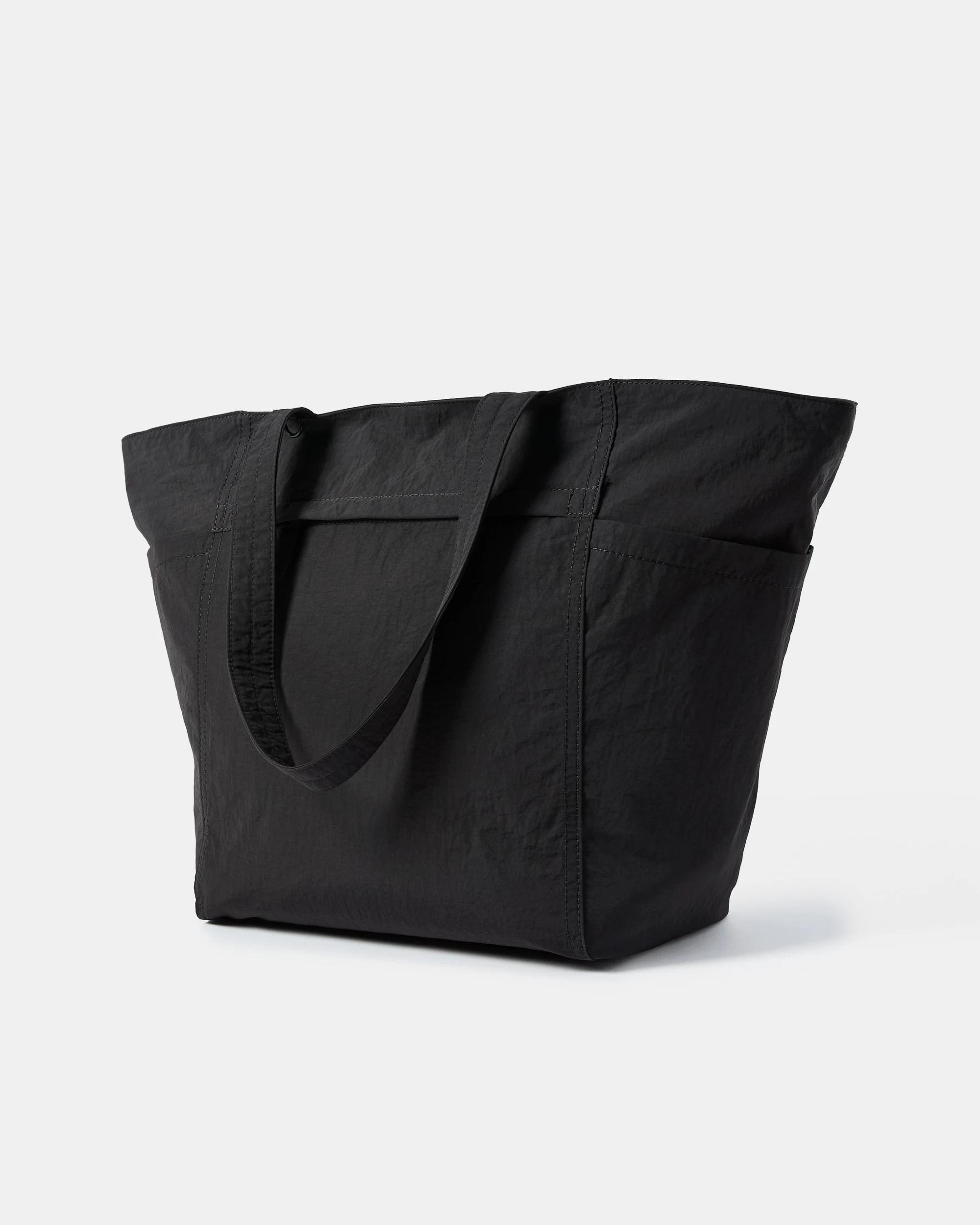 2 Large Nylon Pocket Tote Black, 2 of 4