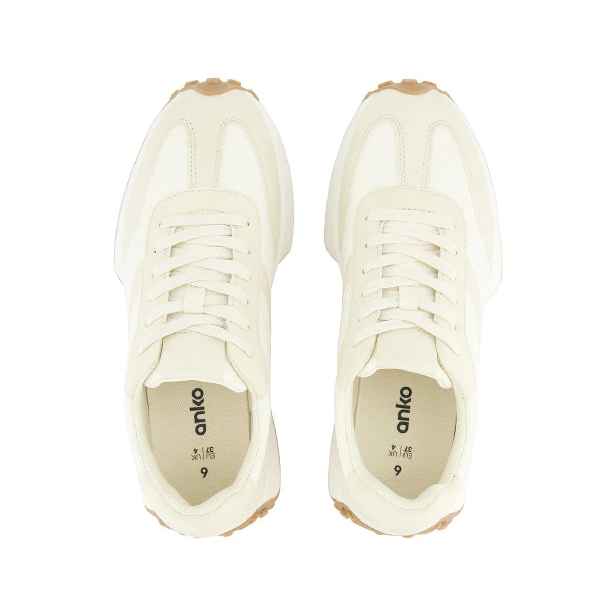 2 Retro Look Lace-Up Sneakers Bone, 2 of 5