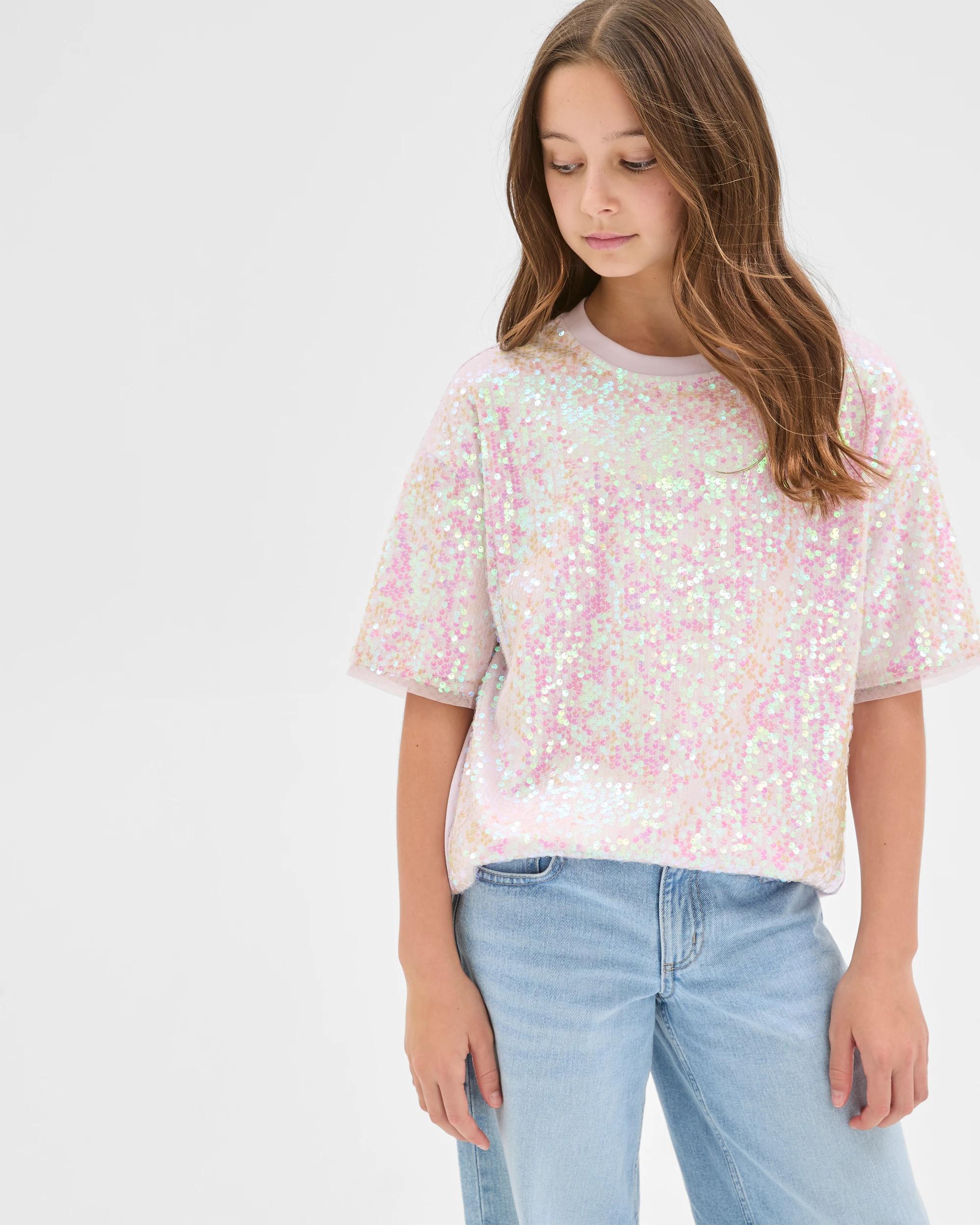2 Target Kids Sequin Oversized T-Shirt IRIDESCENT, 2 of 6