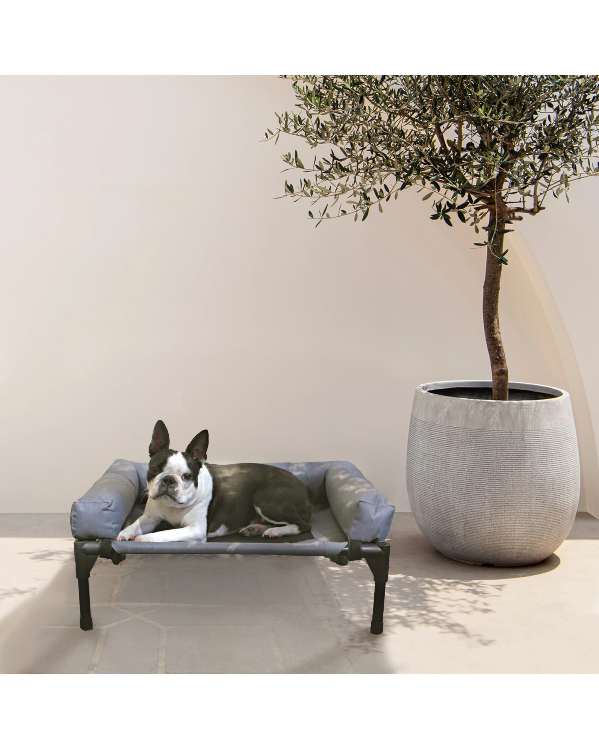 3 Charlie's Elevated Trampoline Bolster Sofa Dog Bed Large - Grey, 3 of 10