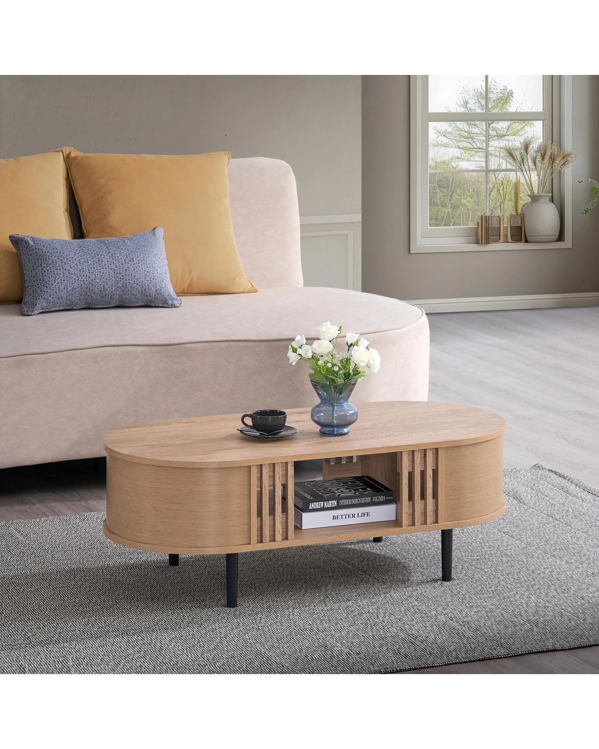2 Kodu Coffee Table Curved Oak - Natural, 2 of 5