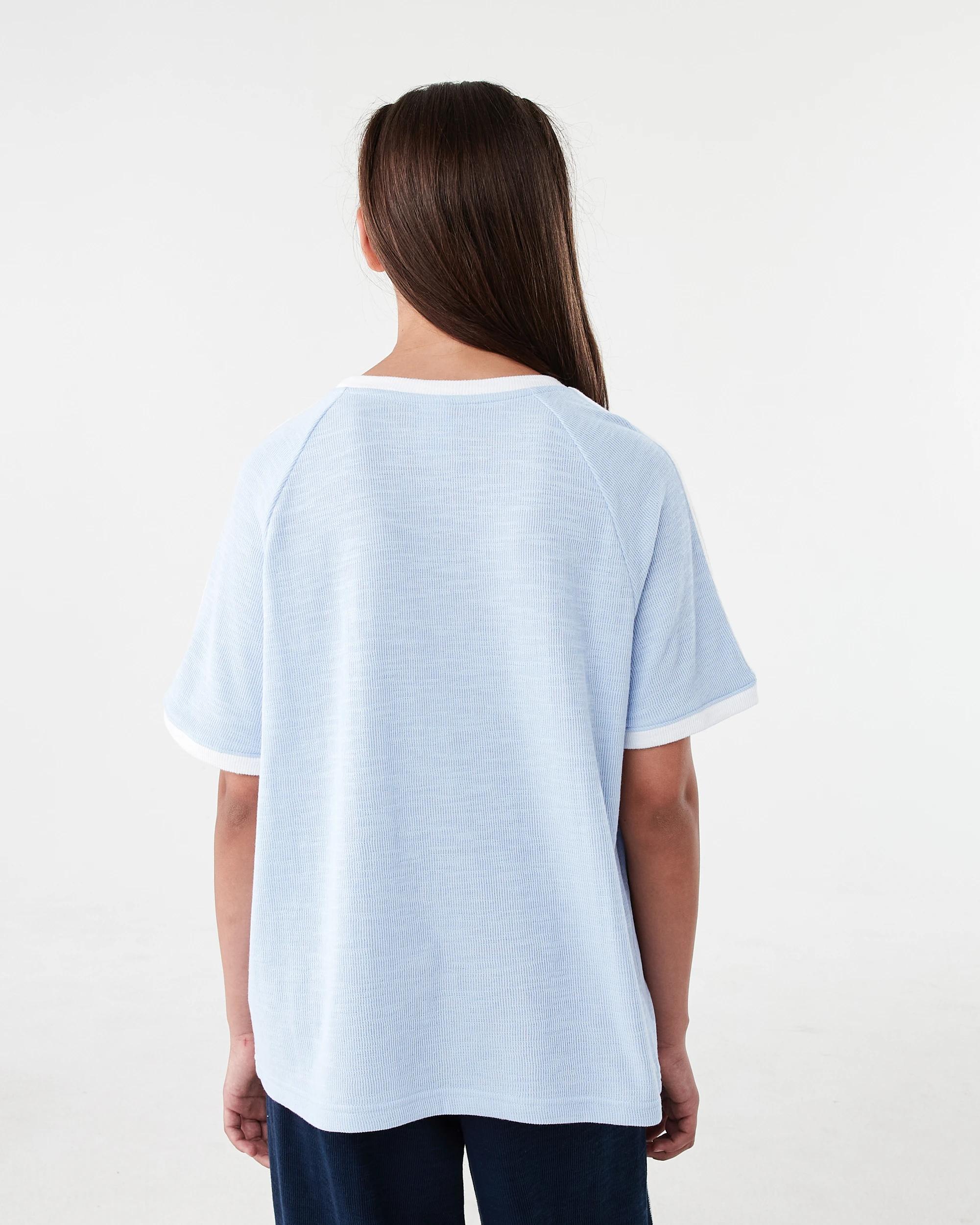 2 Textured Knit T-shirt Blu Badge, 2 of 8