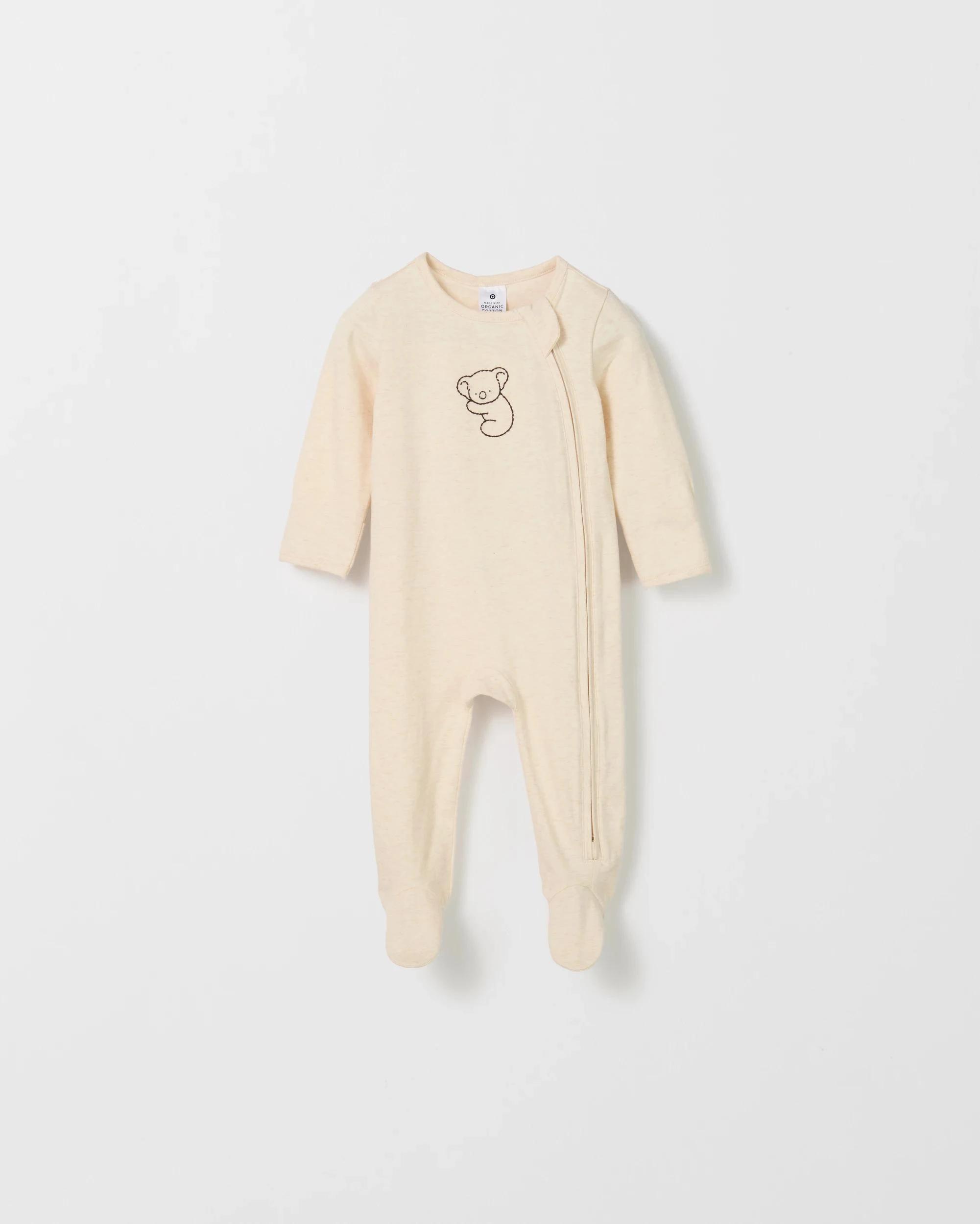 6 Target Baby Organic Cotton 3 Pack Baby Zip Coverall AUS ANIMALS, 6 of 7