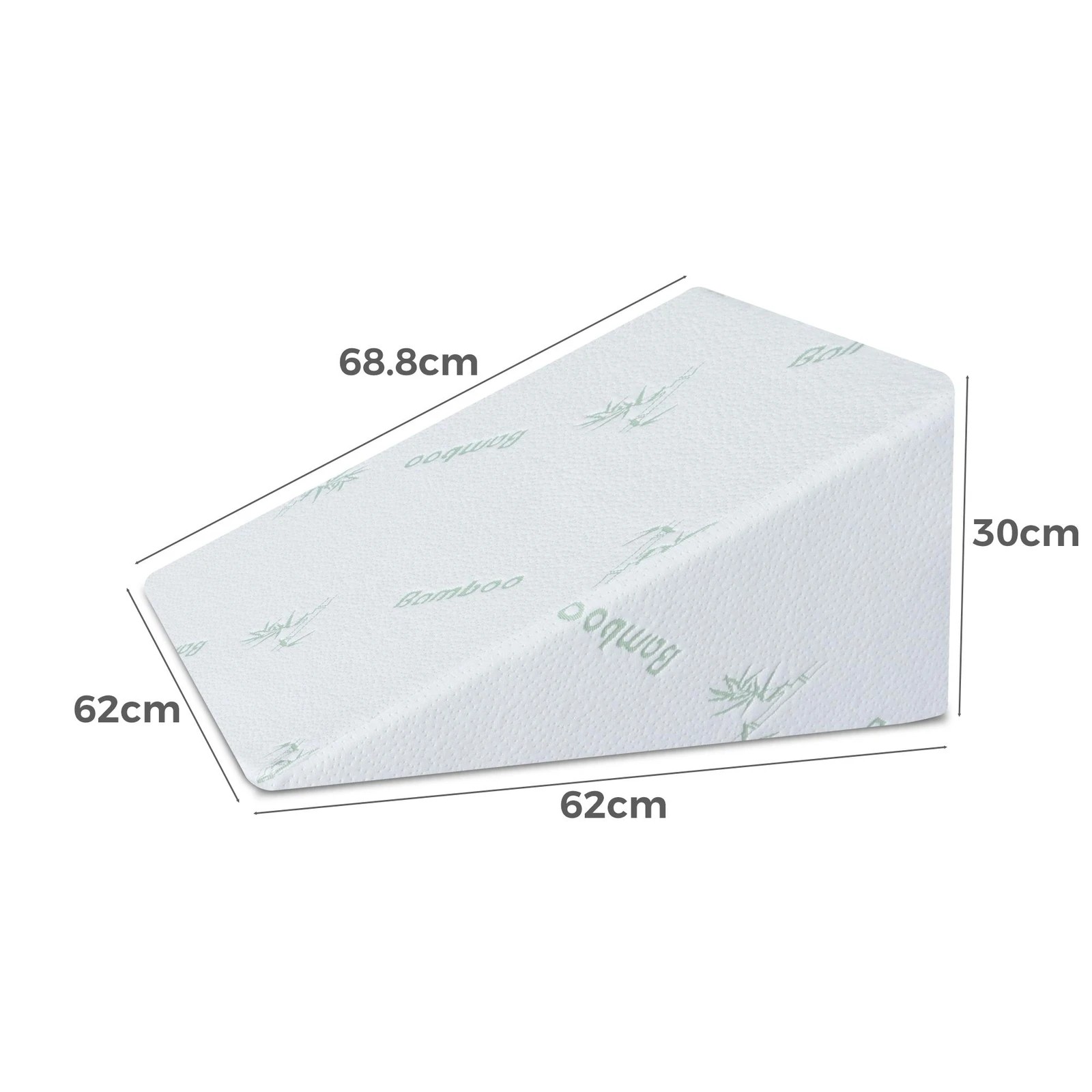 4 Starry Eucalypt Wedge Pillow Memory Foam Cushion Back Support Bamboo - White, 4 of 4