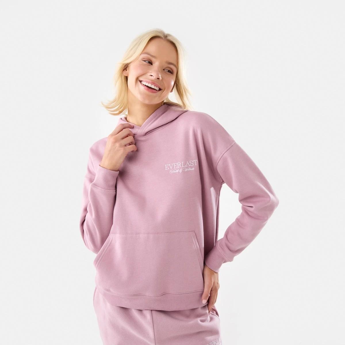 1 Everlast Womens Street Oversized Hoodie Dusty Pink, 1 of 10