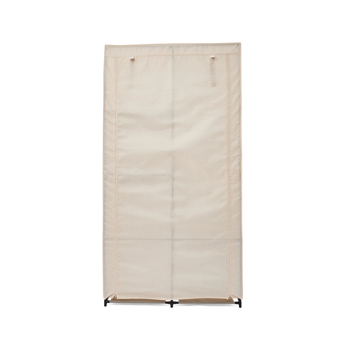 7 Linen Look Covered Wardrobe - Beige, 7 of 10