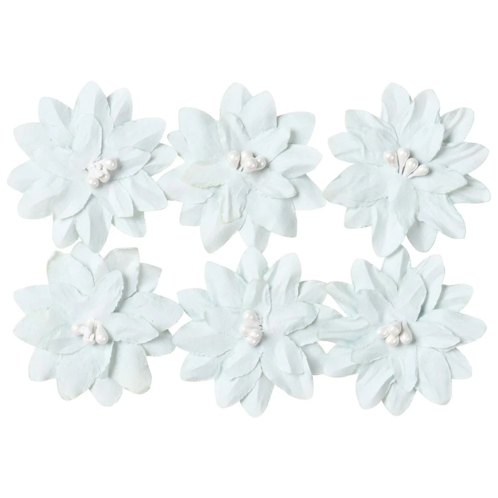 2 Born Paper Flower Stickers Blue 6 Pack, 2 of 2