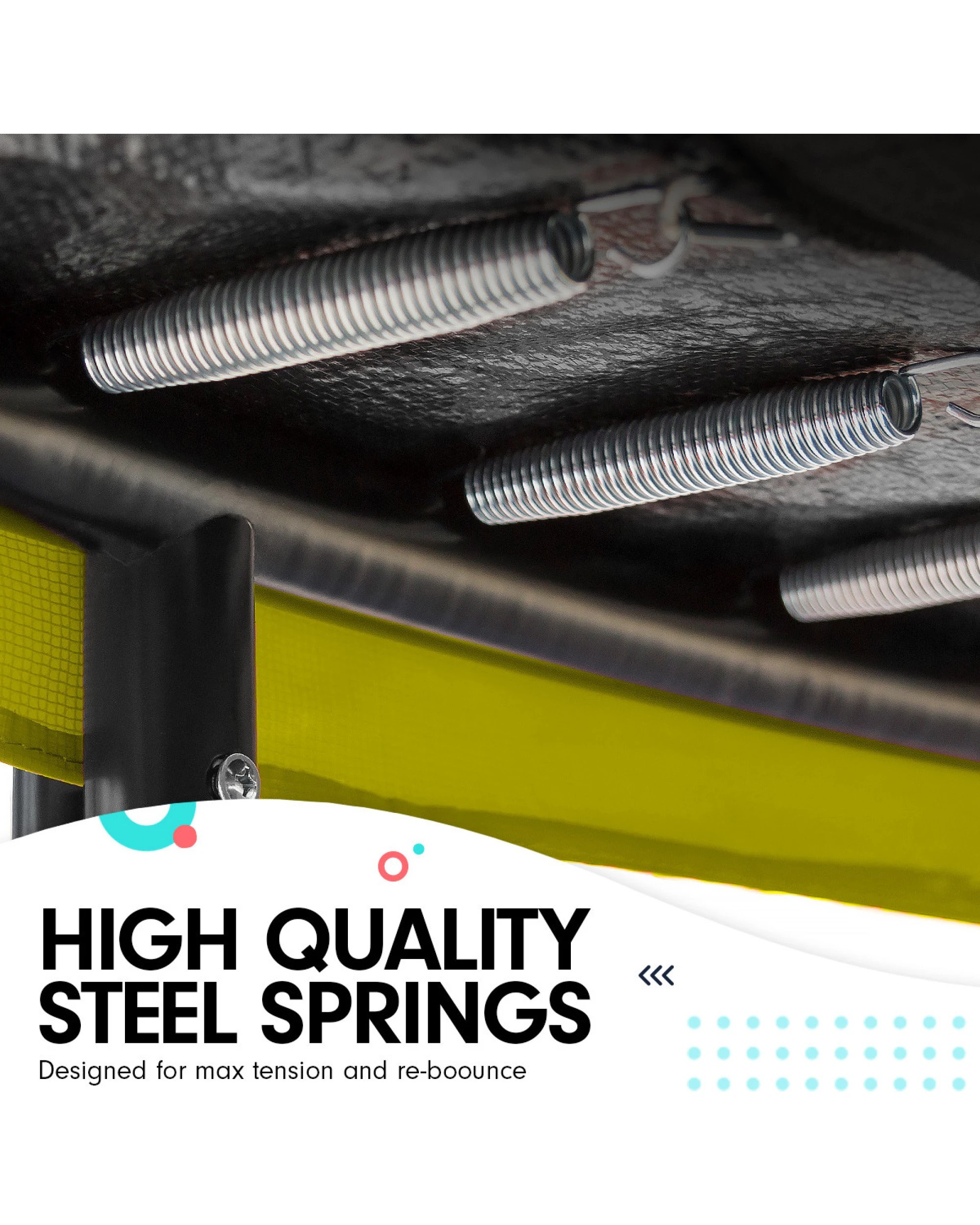 7 Kahuna Trampoline 8 Ft X 11 Ft Outdoor Rectangular Rainbow With Basketball Set, 7 of 10