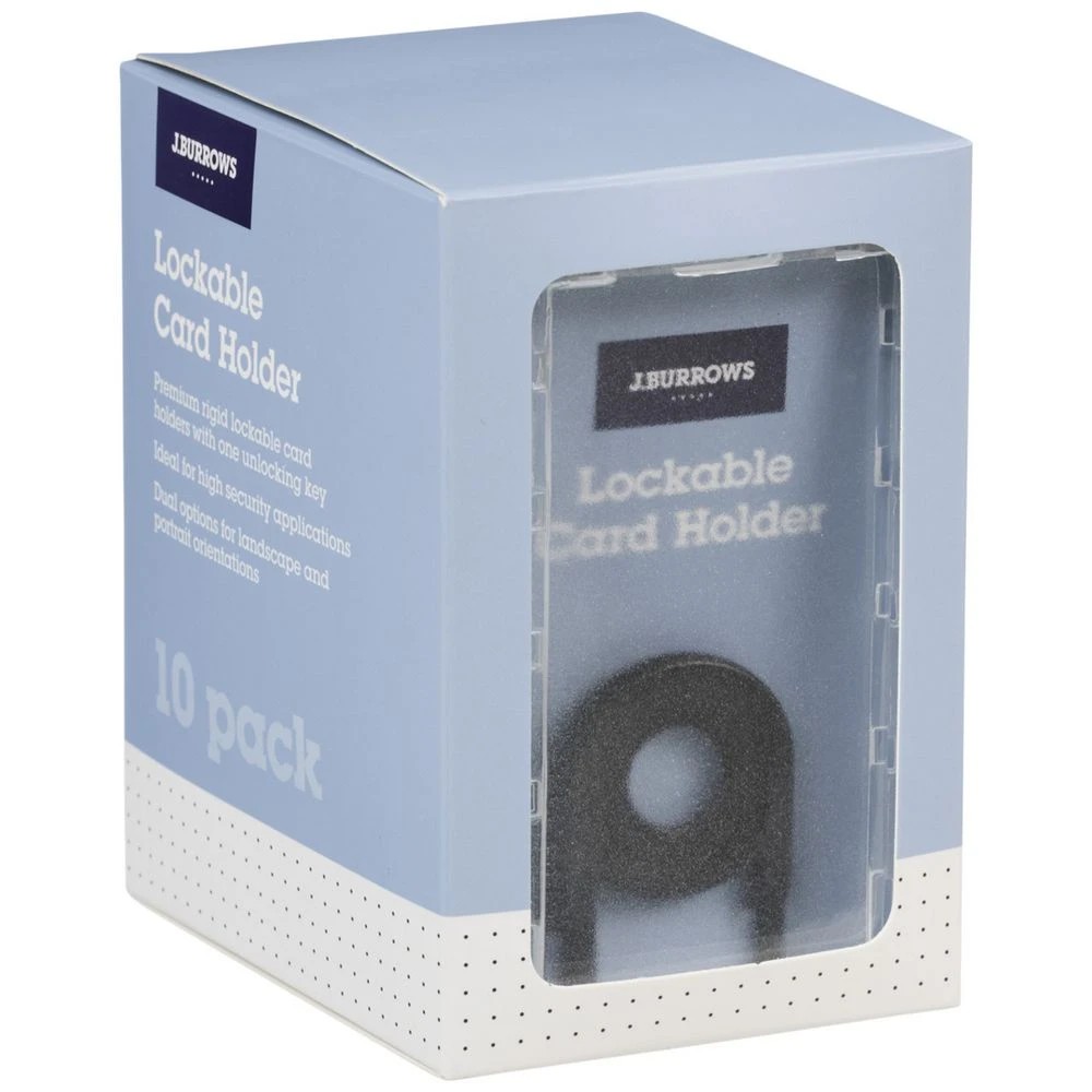 3 J.Burrows Lockable Card Holders 10 Pack, 3 of 3