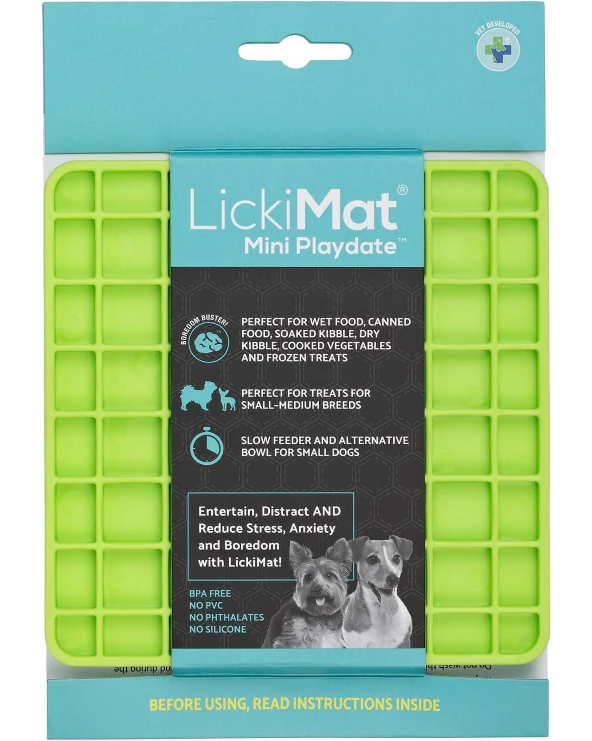 1 Lickimat Dog Feeder Mini Playdate Green, 1 of 1