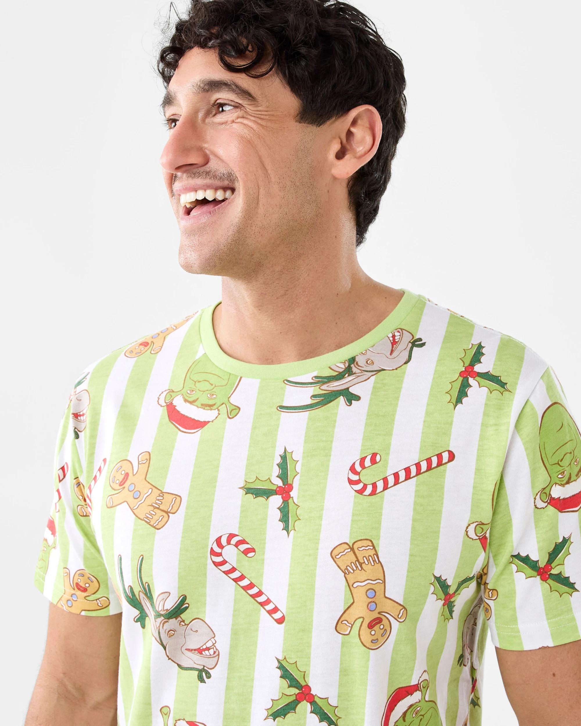 5 Family Matching Christmas Shrek Mens Pyjama Set Shrek Xmas, 5 of 9