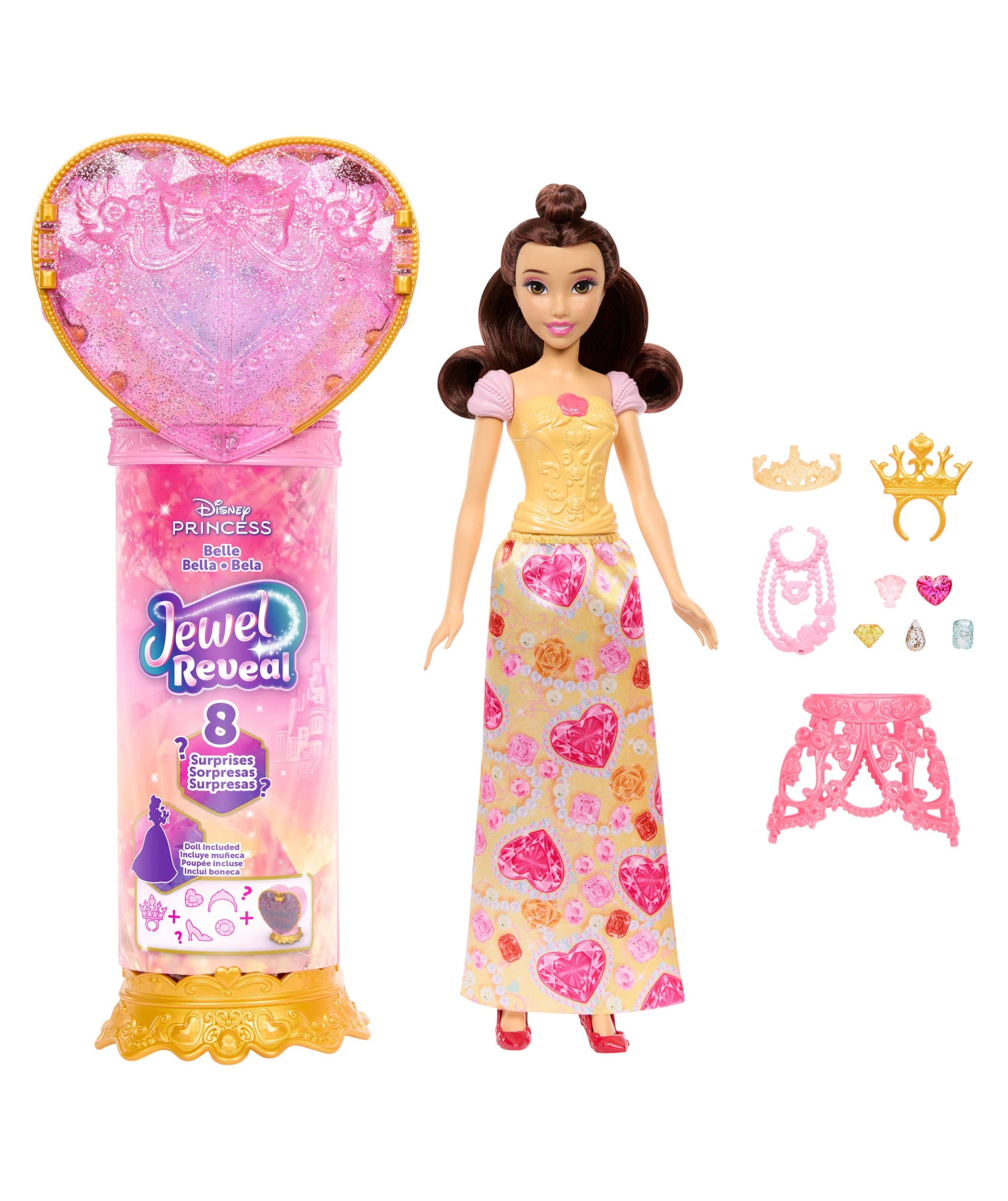 3 Disney Princess Jewel Reveal Doll & Accessories - Assorted - Multi, 3 of 8