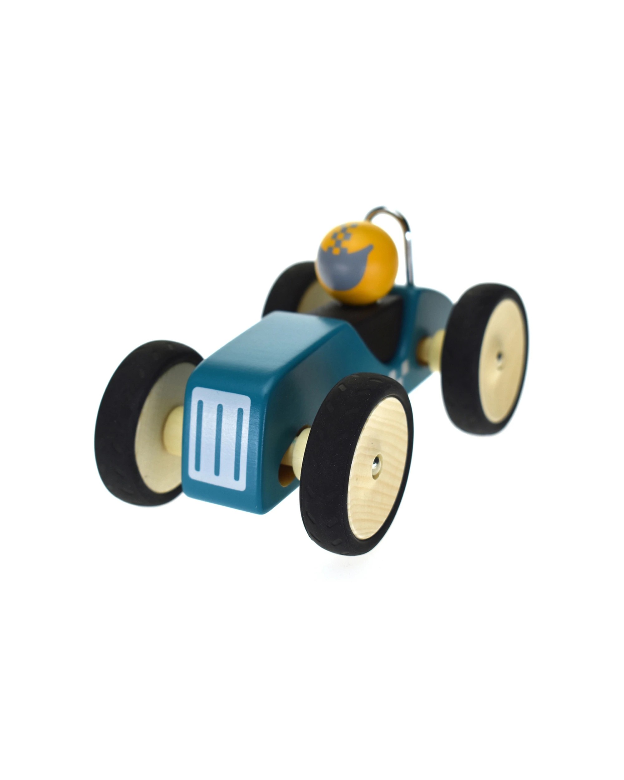2 Kaper Kidz Retro Racing Car Large Wooden Childrens Toy - Green, 2 of 6