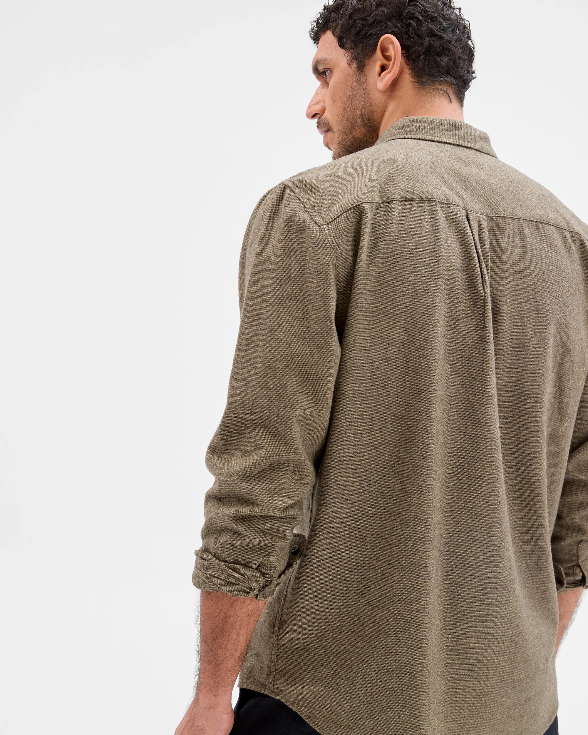 6 Target Australian Cotton Long Sleeve Oxford Shirt KHAKI, 6 of 7