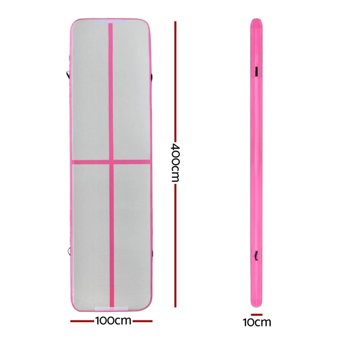 2 Everfit 4M Air Track Gymnastics Tumbling Exercise Cheerleading Mat Inflatable - Pink, 2 of 6