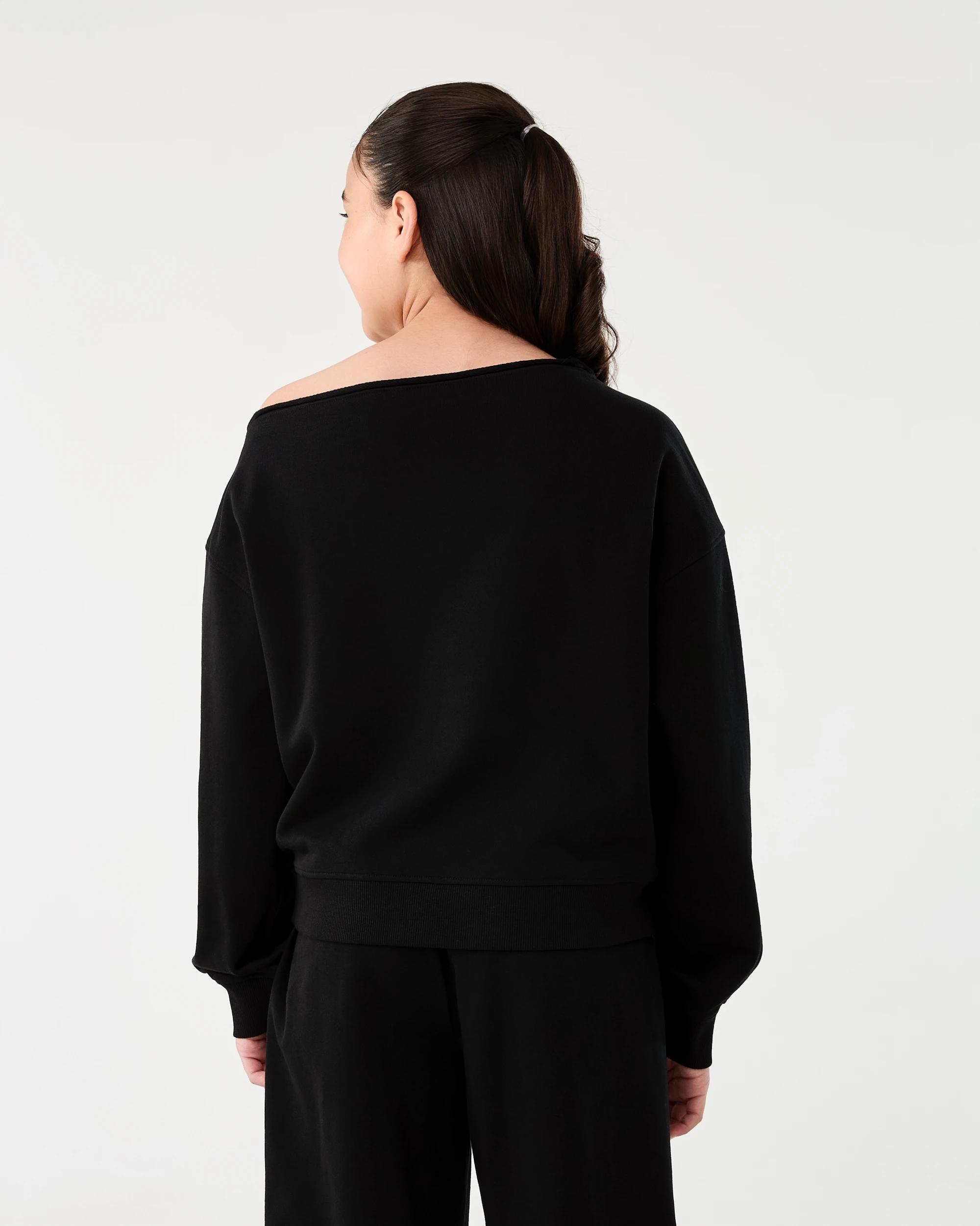 2 Off Shoulder Sweatshirt Black Nyc, 2 of 9