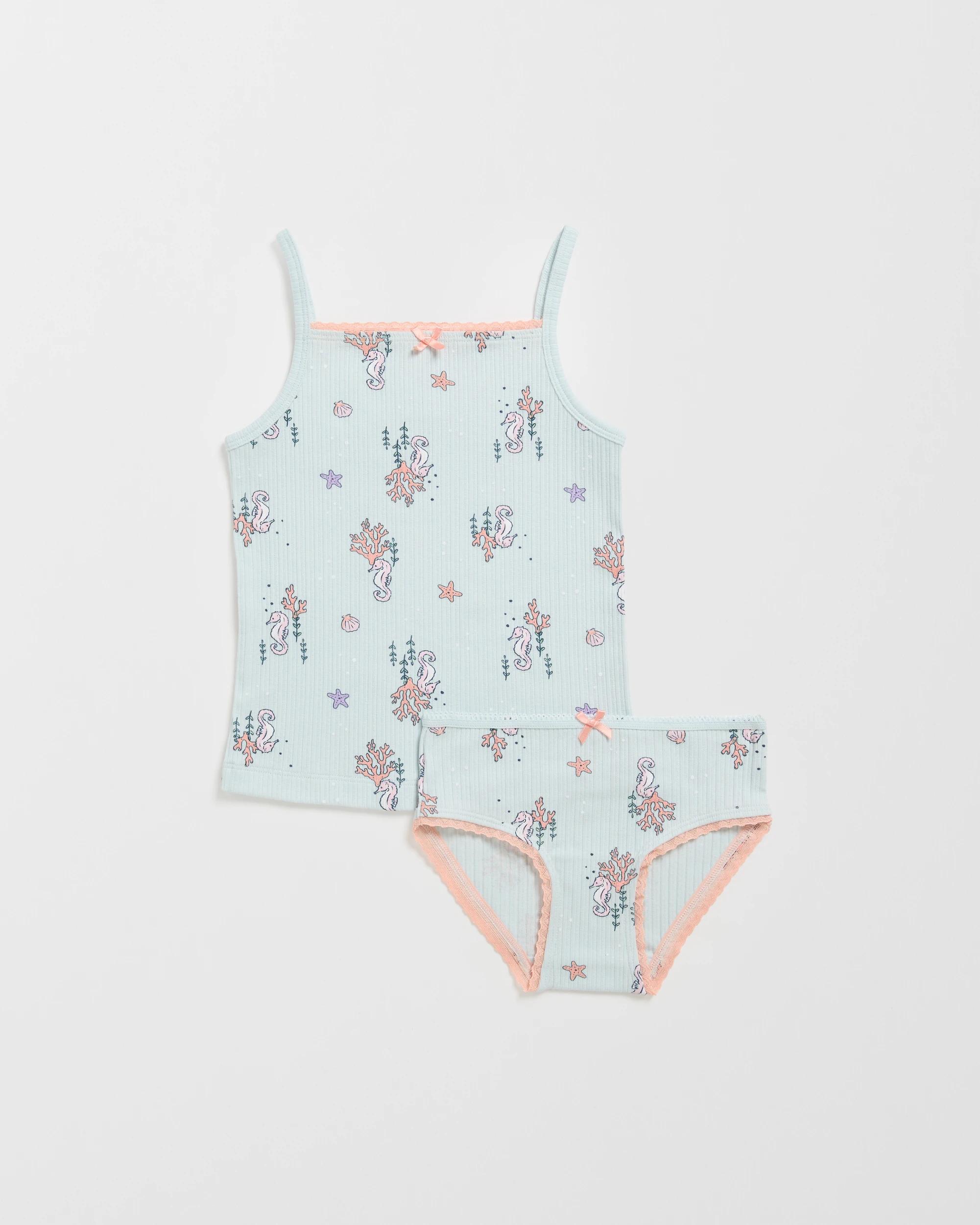 Maxx Australian Cotton Blend Younger Girls Design Rib Singlet and ...