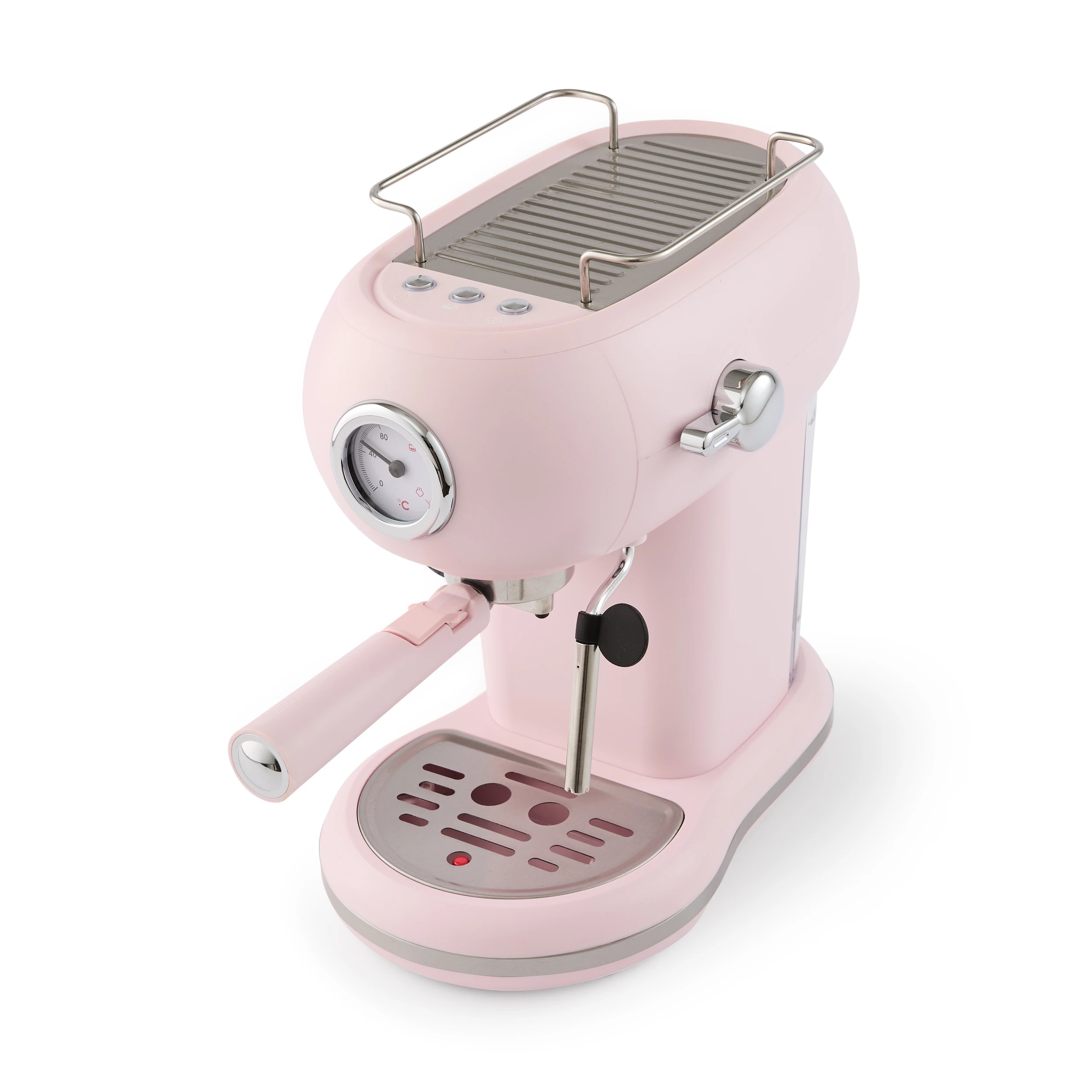 3 Retro Espresso Coffee Machine - Pink, 3 of 8