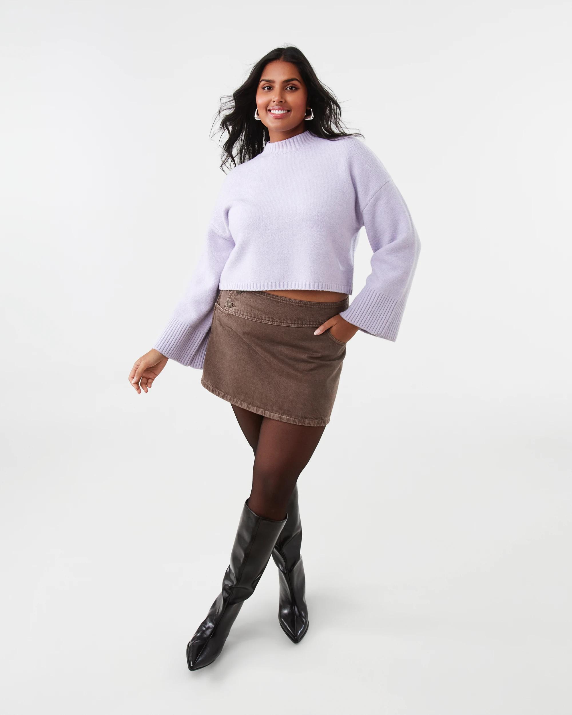 4 Long Sleeve Mock Neck Jumper Purpl Haze, 4 of 9