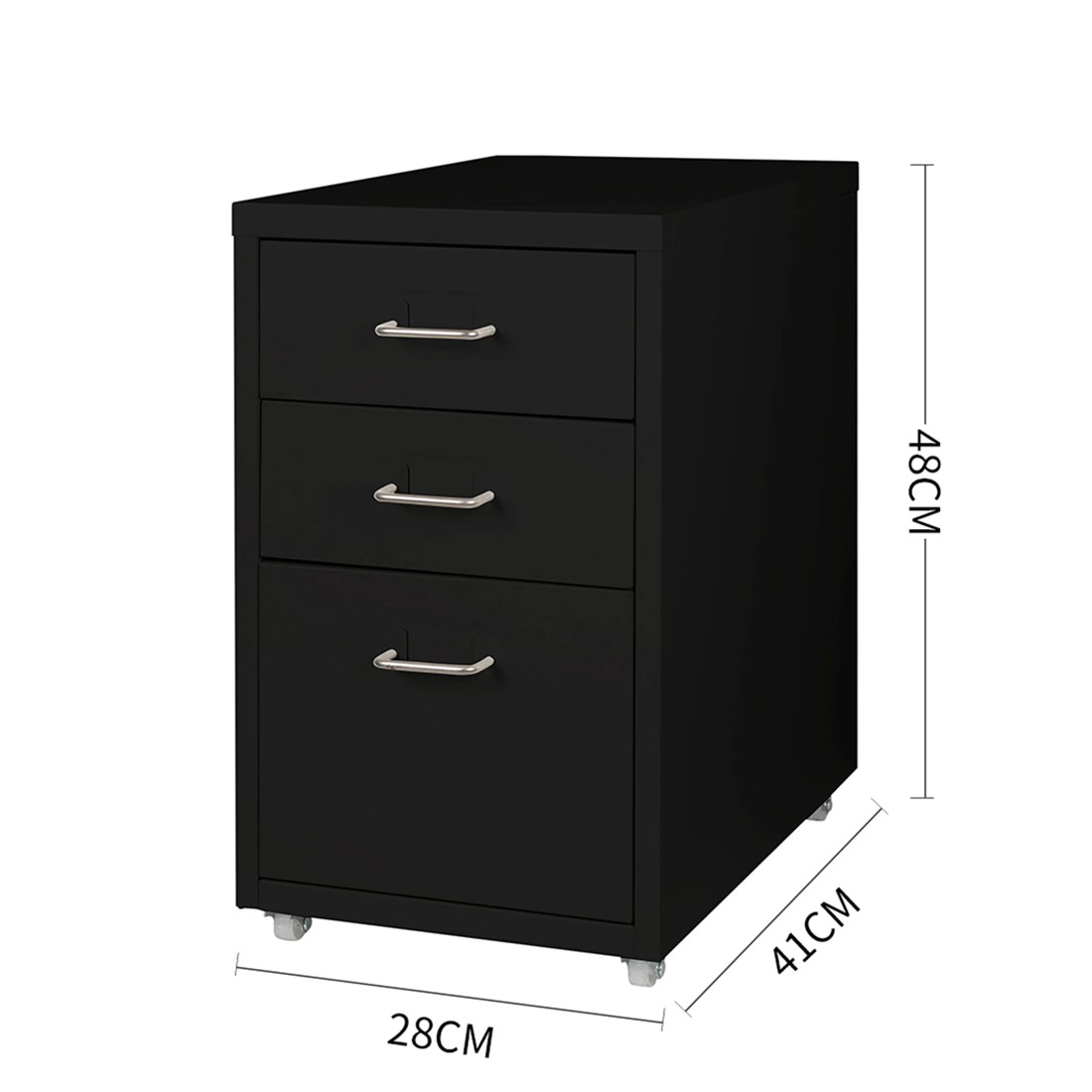 2 Levede 3 Tiers Office Drawers - Black, 2 of 2