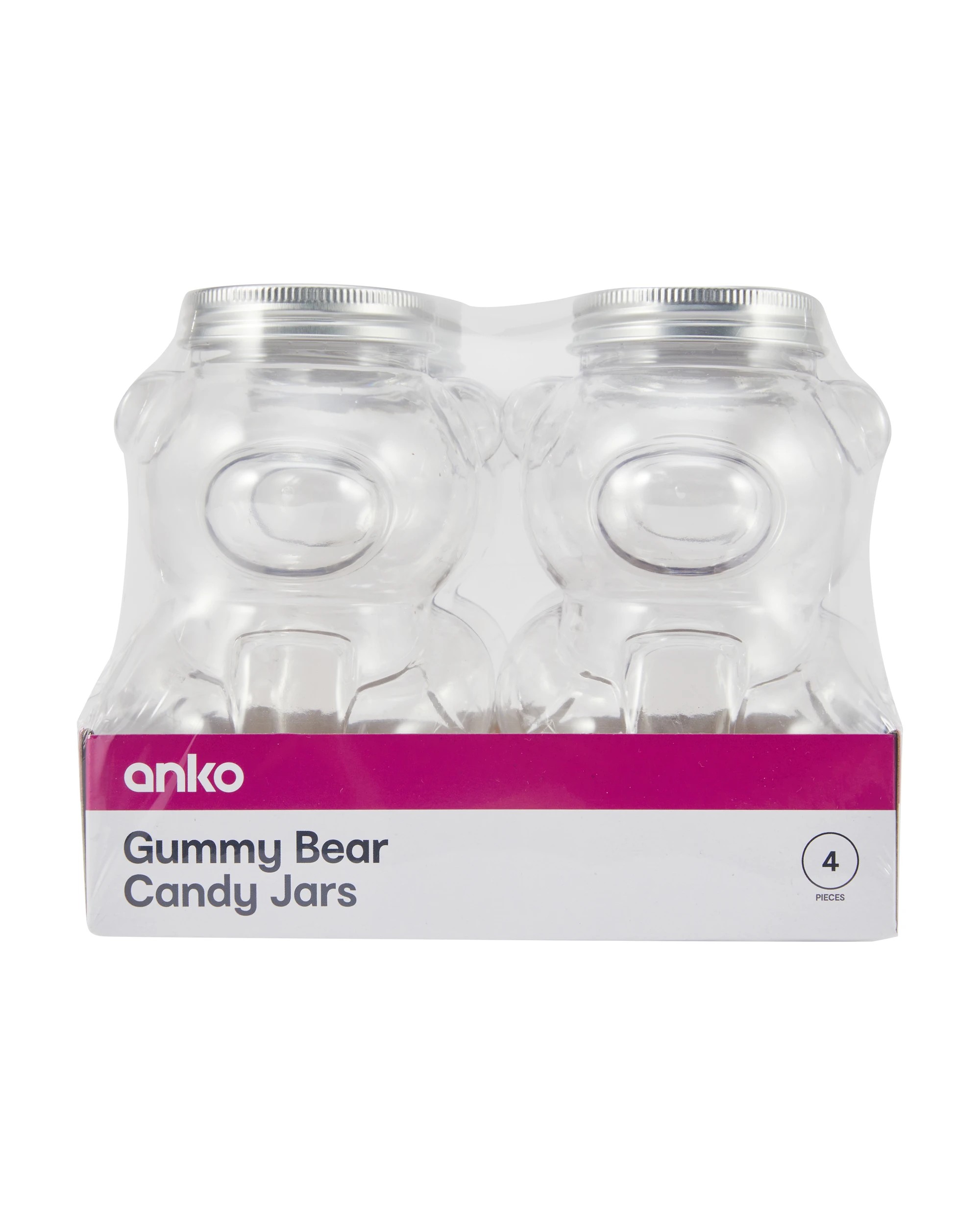 4 4 Piece Gummy Bear Candy Jars, 4 of 4