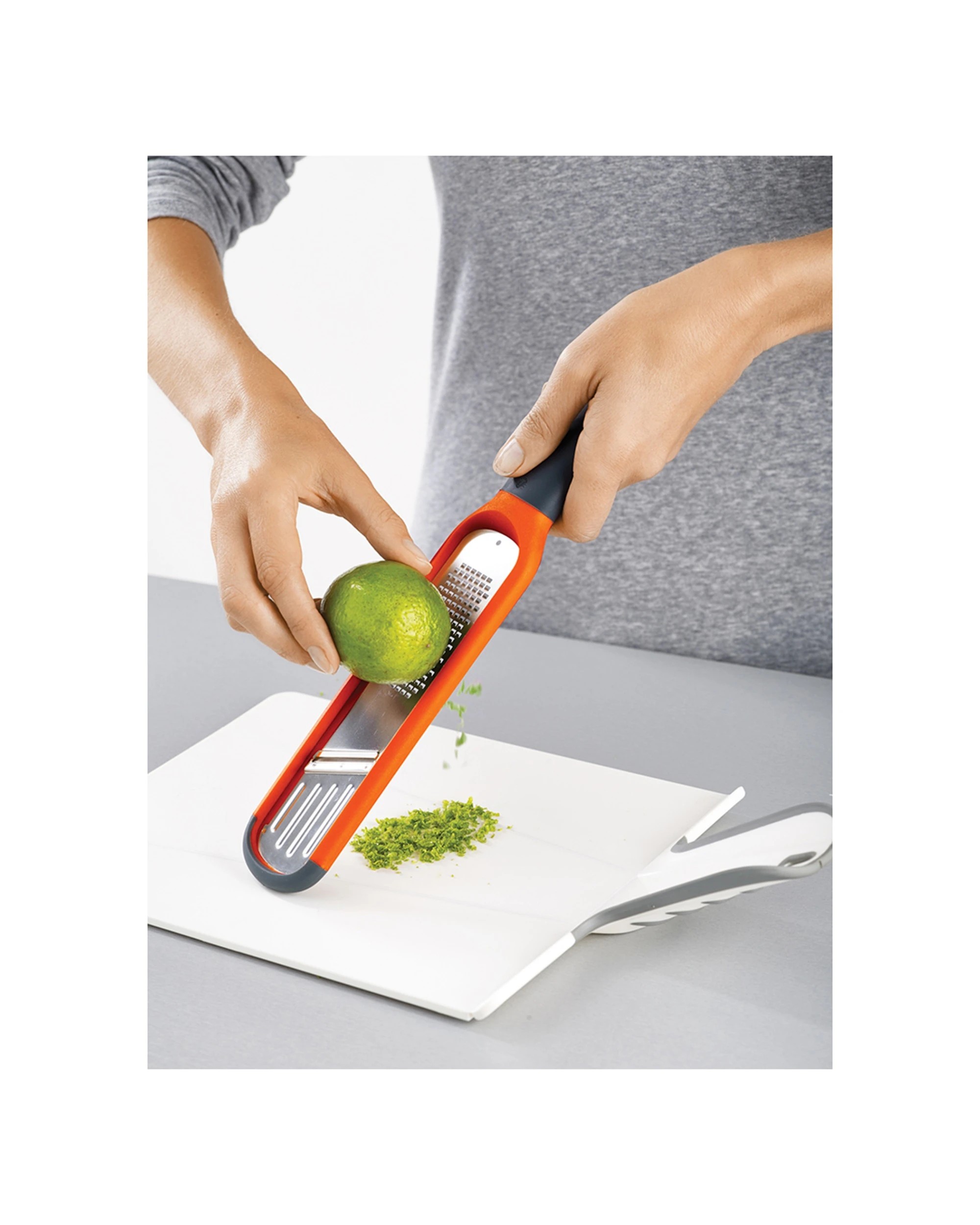 4 Joseph Joseph Handi-Grate 2-in-1 Mini Grater And Slicer Razor Sharp Blades - Orange, 4 of 7