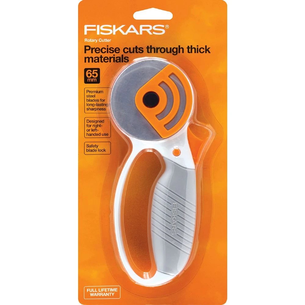 1 Fiskars 65mm Heavy-duty Comfort Loop Rotary Cutter, 1 of 3