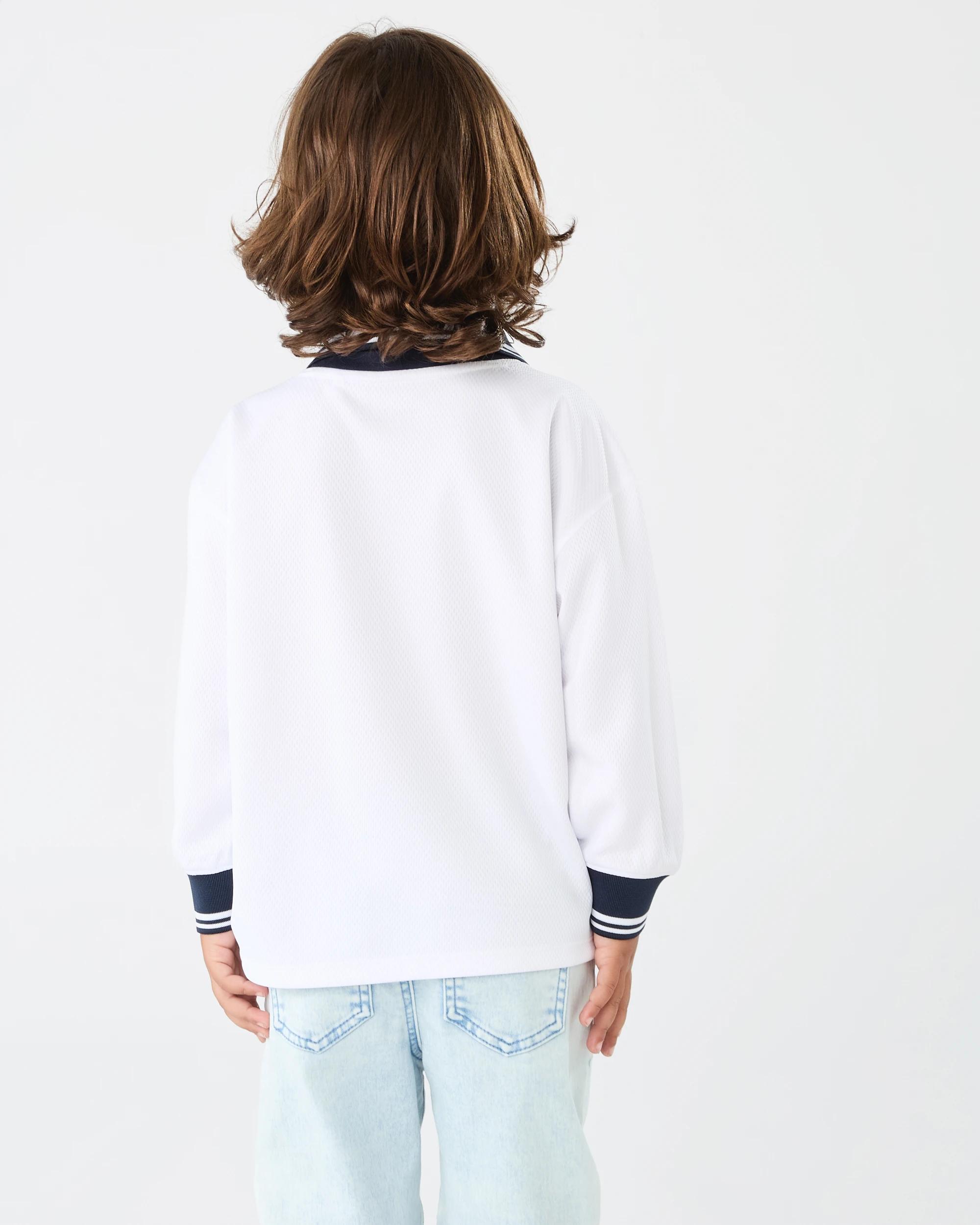 2 Long Sleeve Sports Jersey T-shirt Wht Moto, 2 of 7