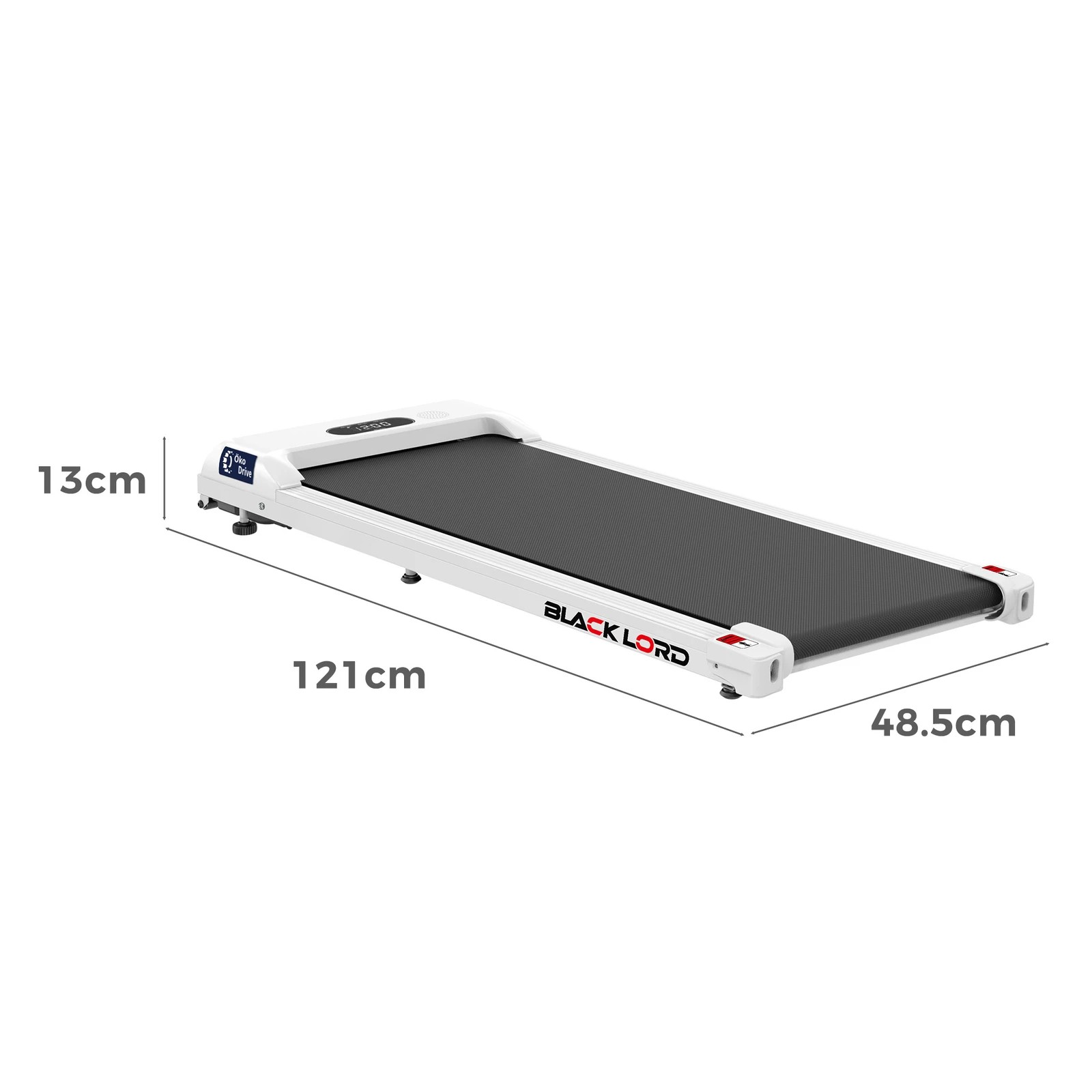 9 Black Lord Treadmill Walking Pad 38cm Belt - White, 9 of 9