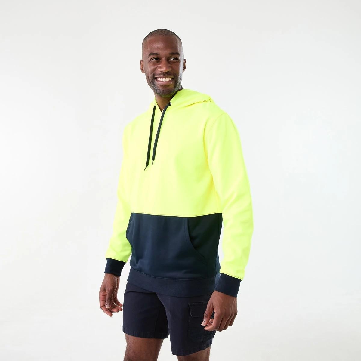 2 Hi-Visibility Pullover Hoodie Yellow, 2 of 6