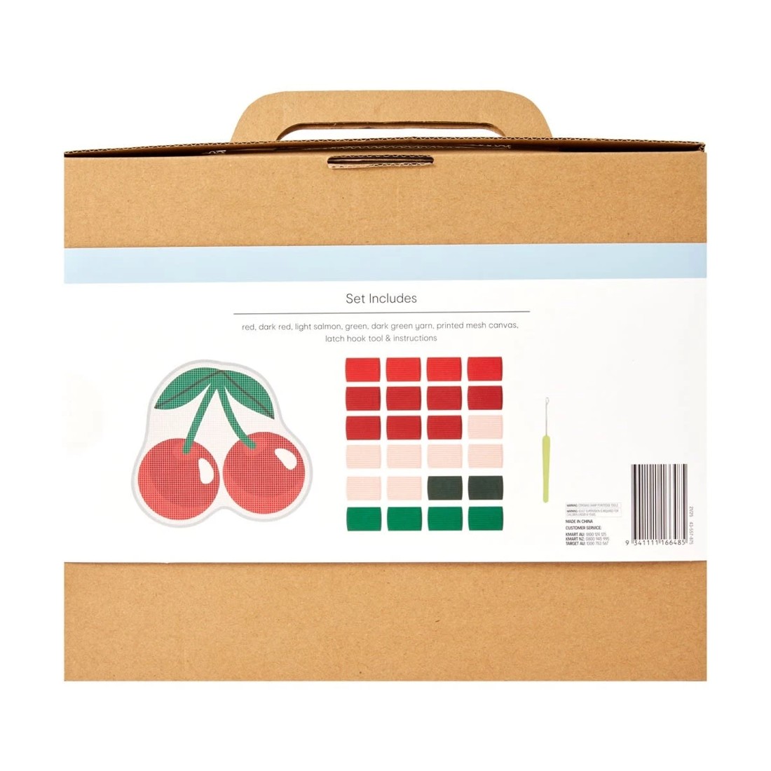 3 Cherry Rug Latch Hook Kit, 3 of 3