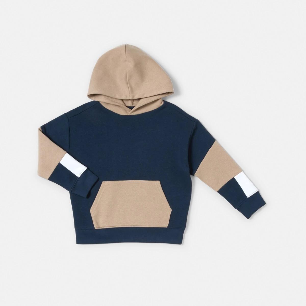 8 Colour Block Hoodie Dress Navy, 8 of 9