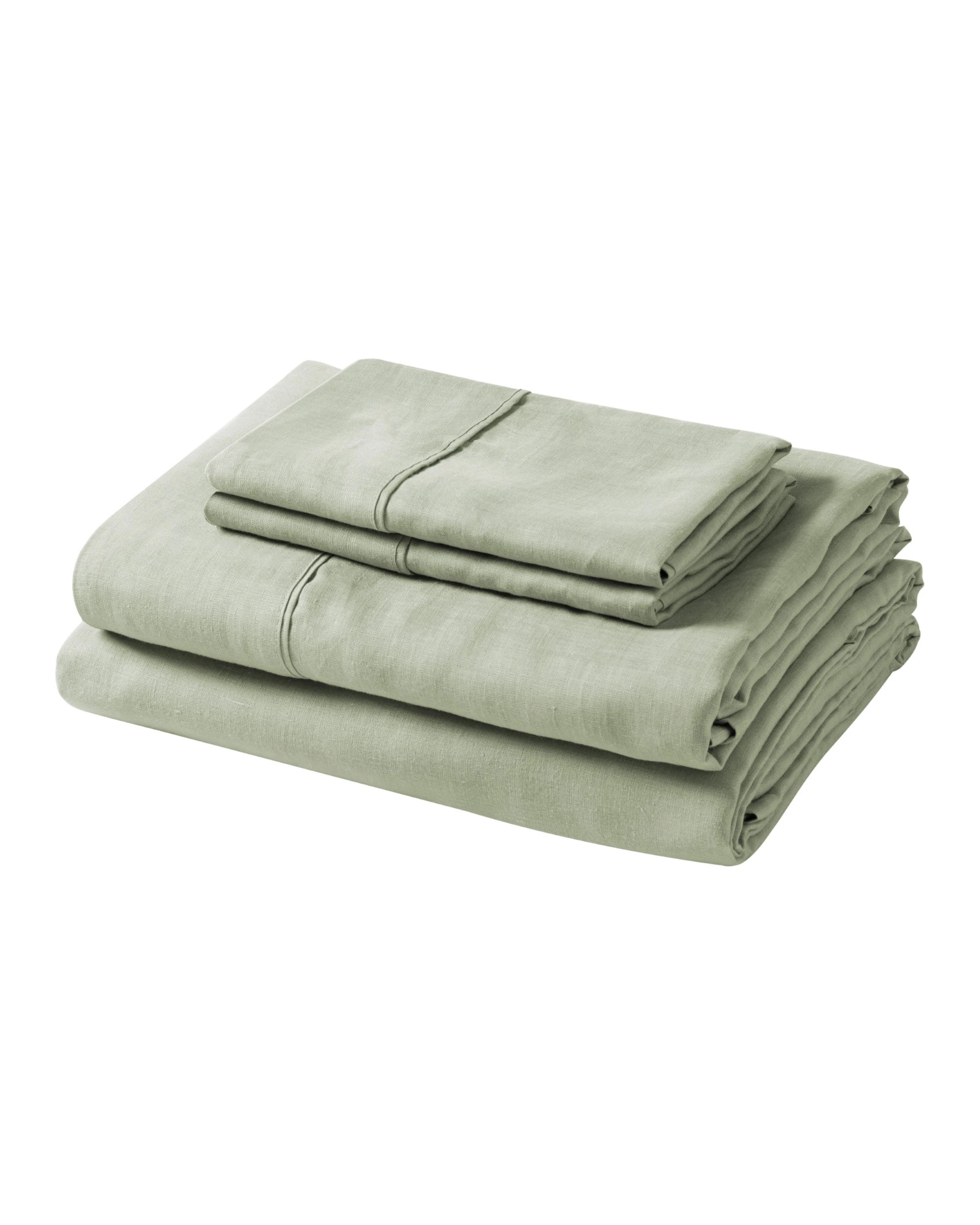 7 Natural Home Vintage Washed 100% Hemp Sheet Set - King Bed - Sage, 7 of 8