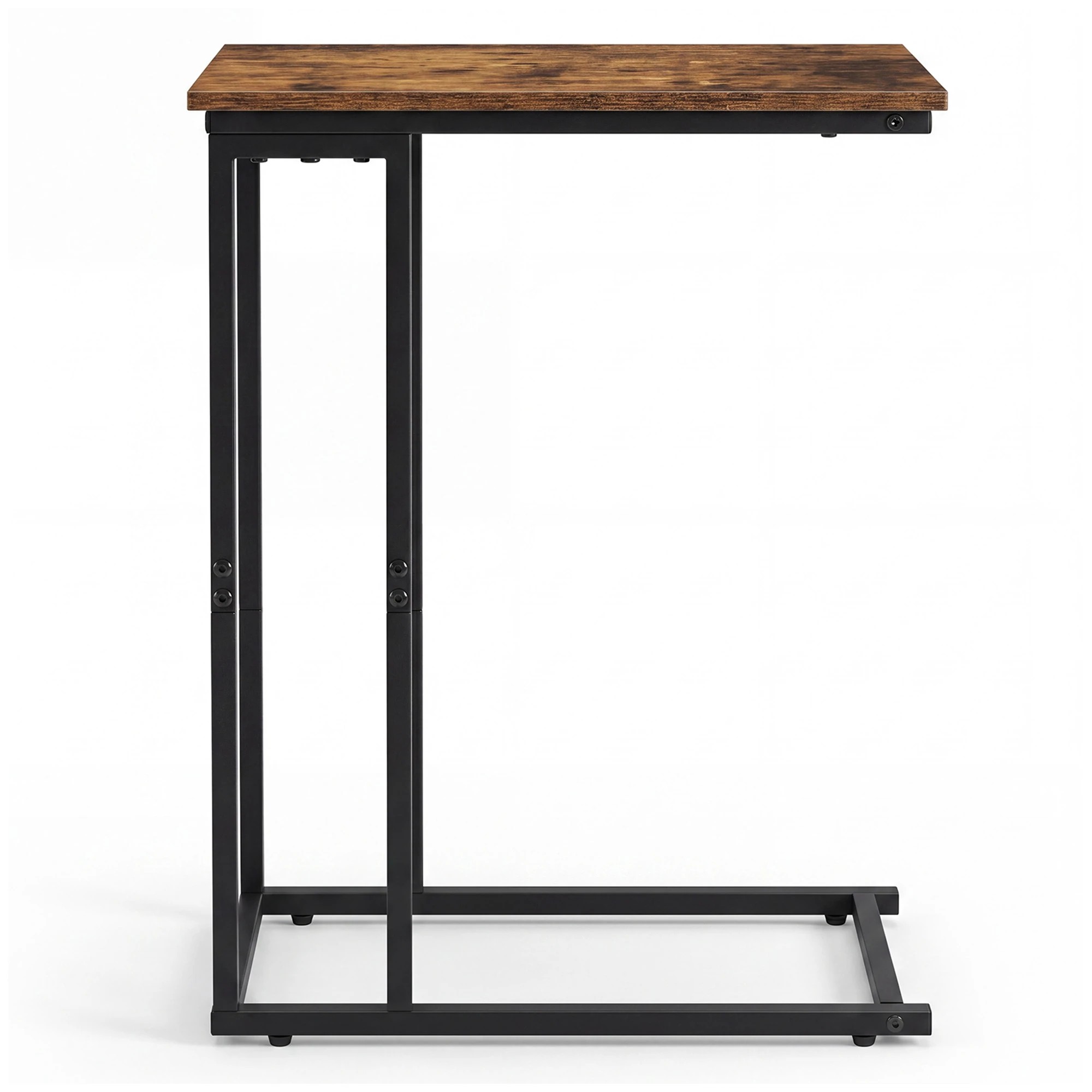 2 Levede C-Shaped Side Table Black, Space Saving Sofa Table for Living Room, 2 of 8