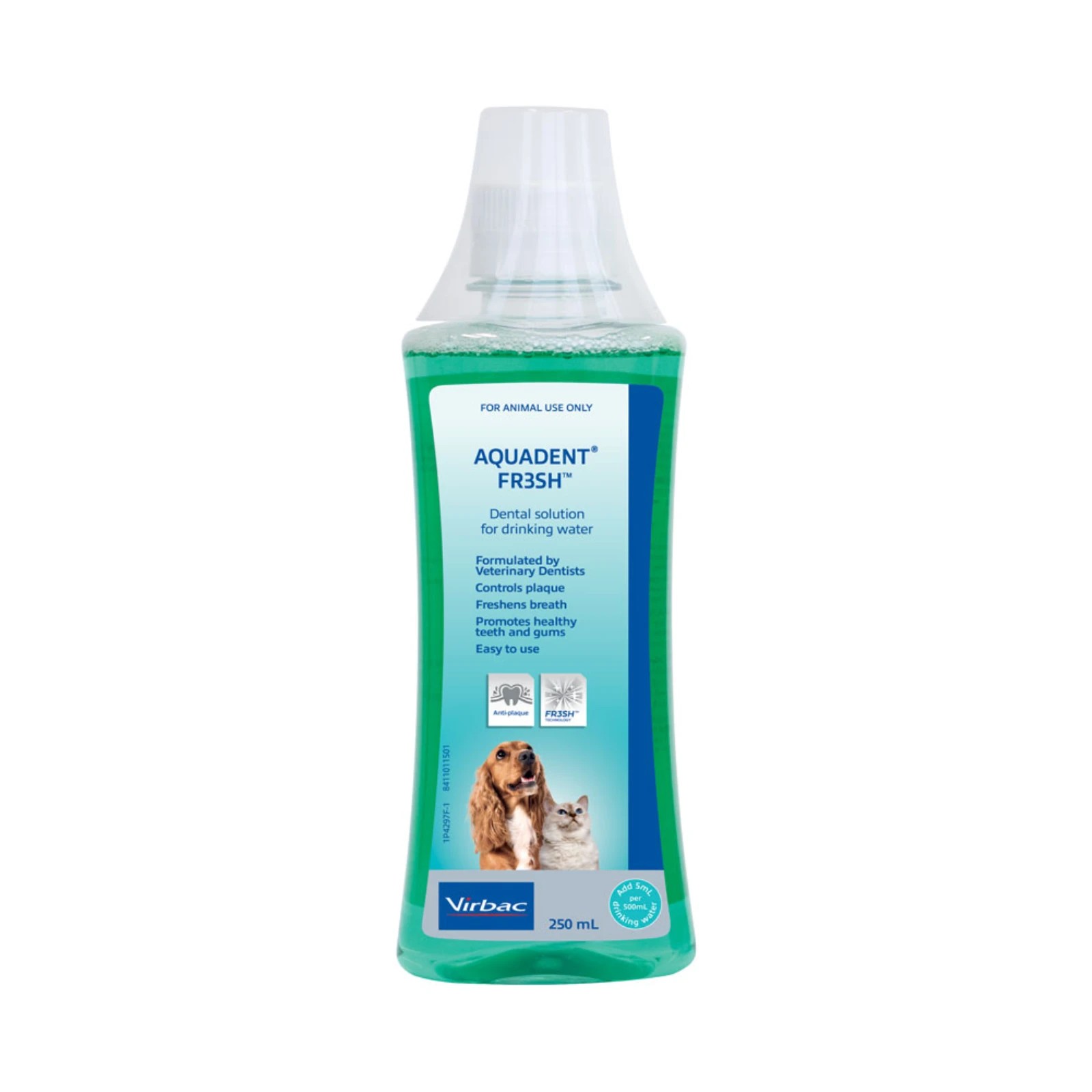 1 Virbac Aquadent Fresh Dental Water Additive For Dogs And Cats - 250ml, 1 of 2
