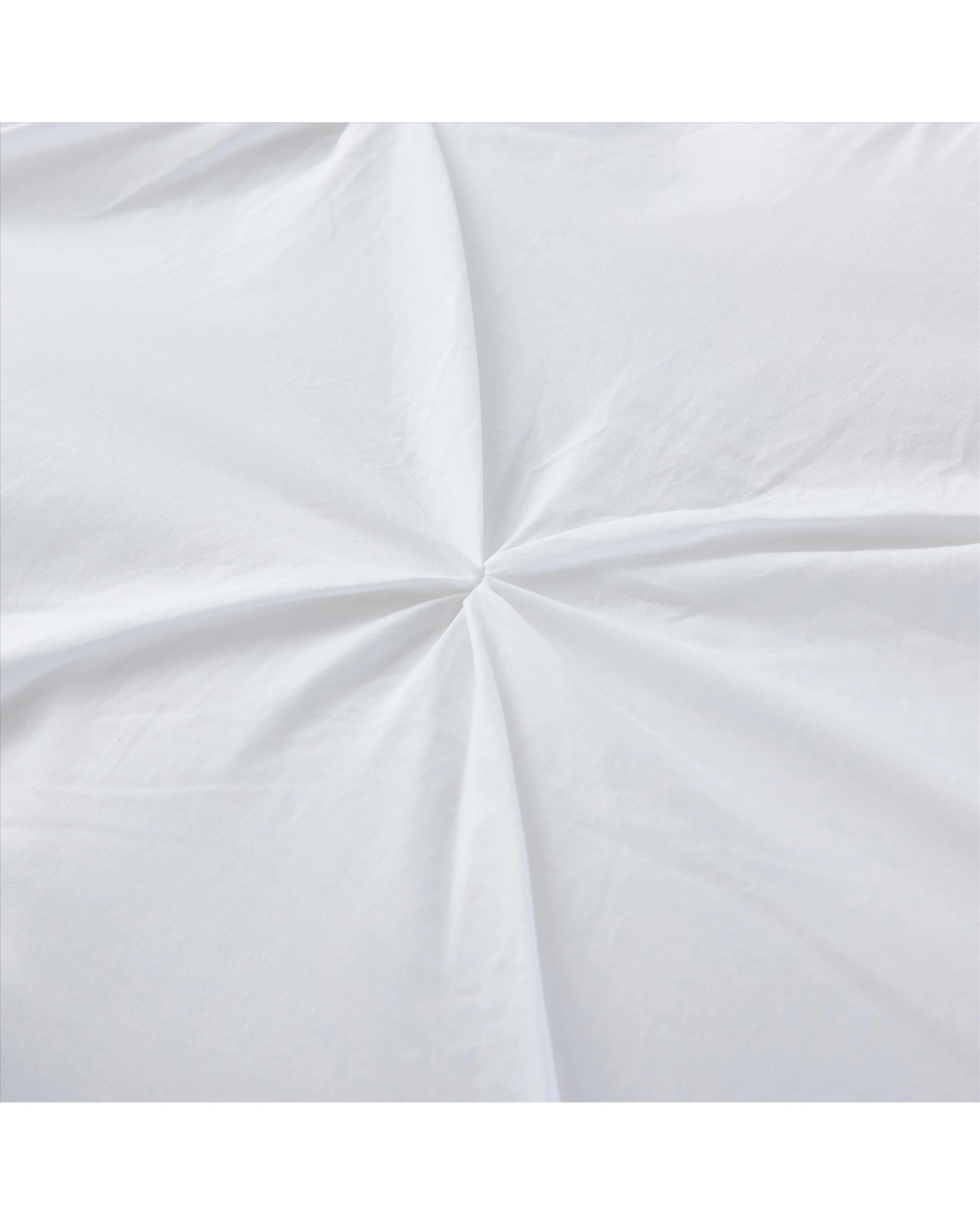 7 Cotton More Cotton Diamond Pinch Pleated Pintuck Doona Quilt Cover King - White, 7 of 7