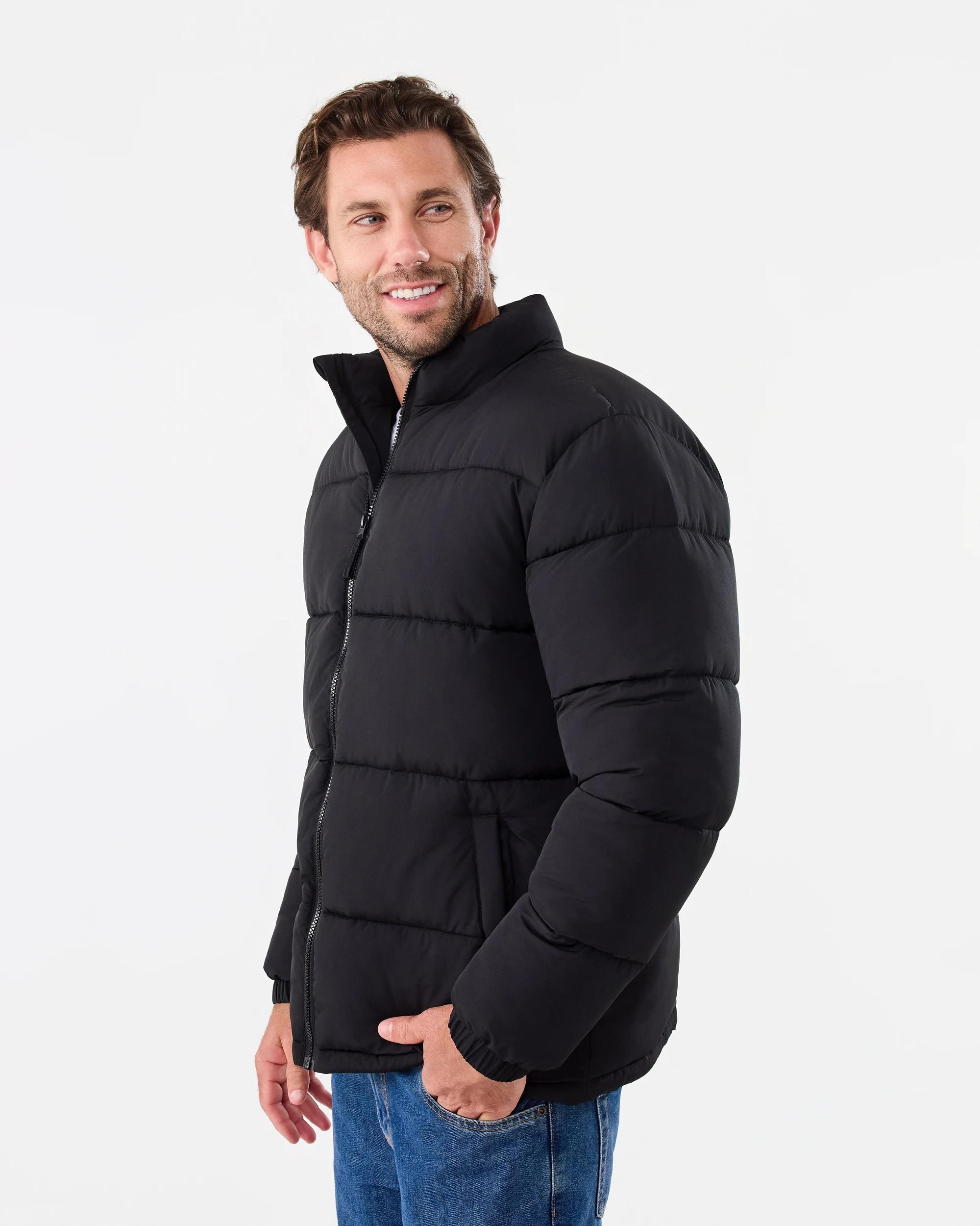 3 Funnel Neck Puffer Jacket Black, 3 of 7