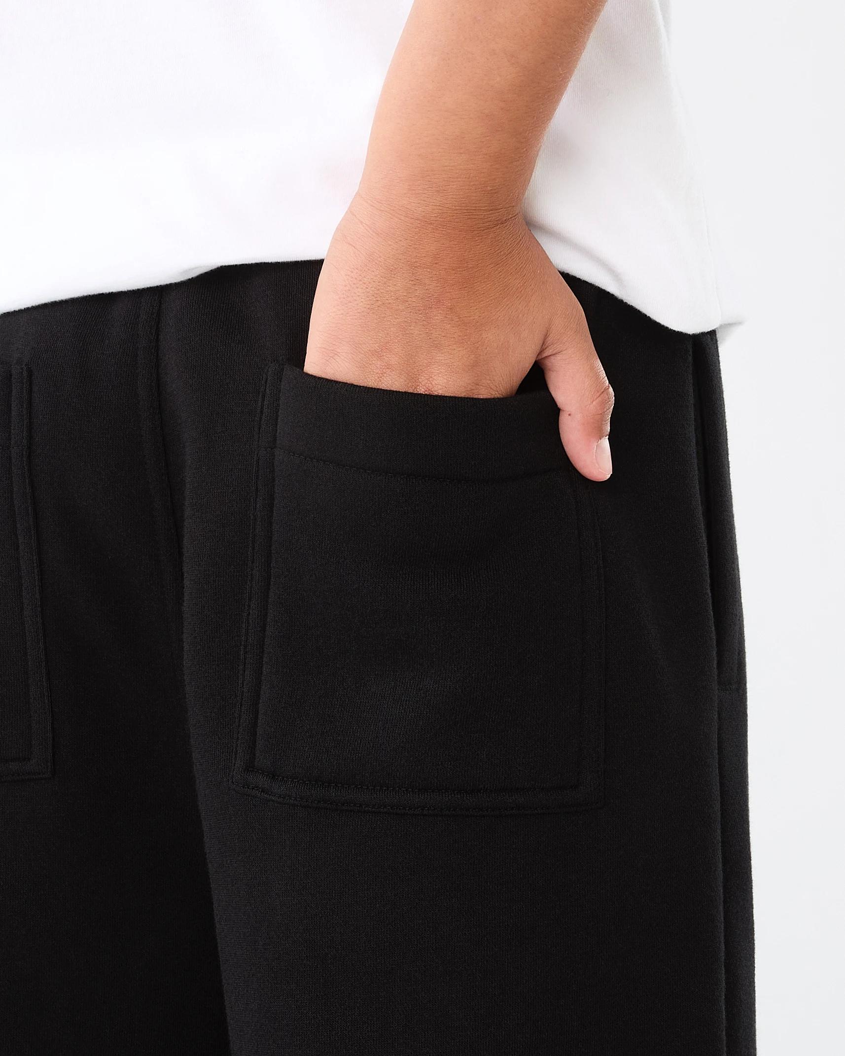 3 Wide Leg Trackpants Black, 3 of 8