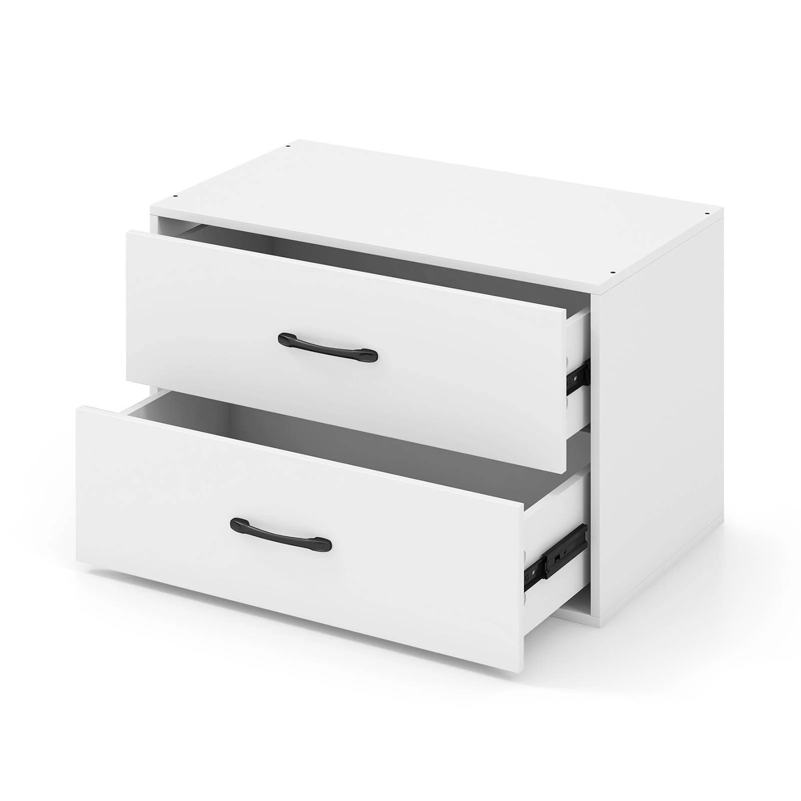 1 Costway 2-Drawer Dresser Chest of Drawers Nightstand Storage Cabinet, 1 of 3