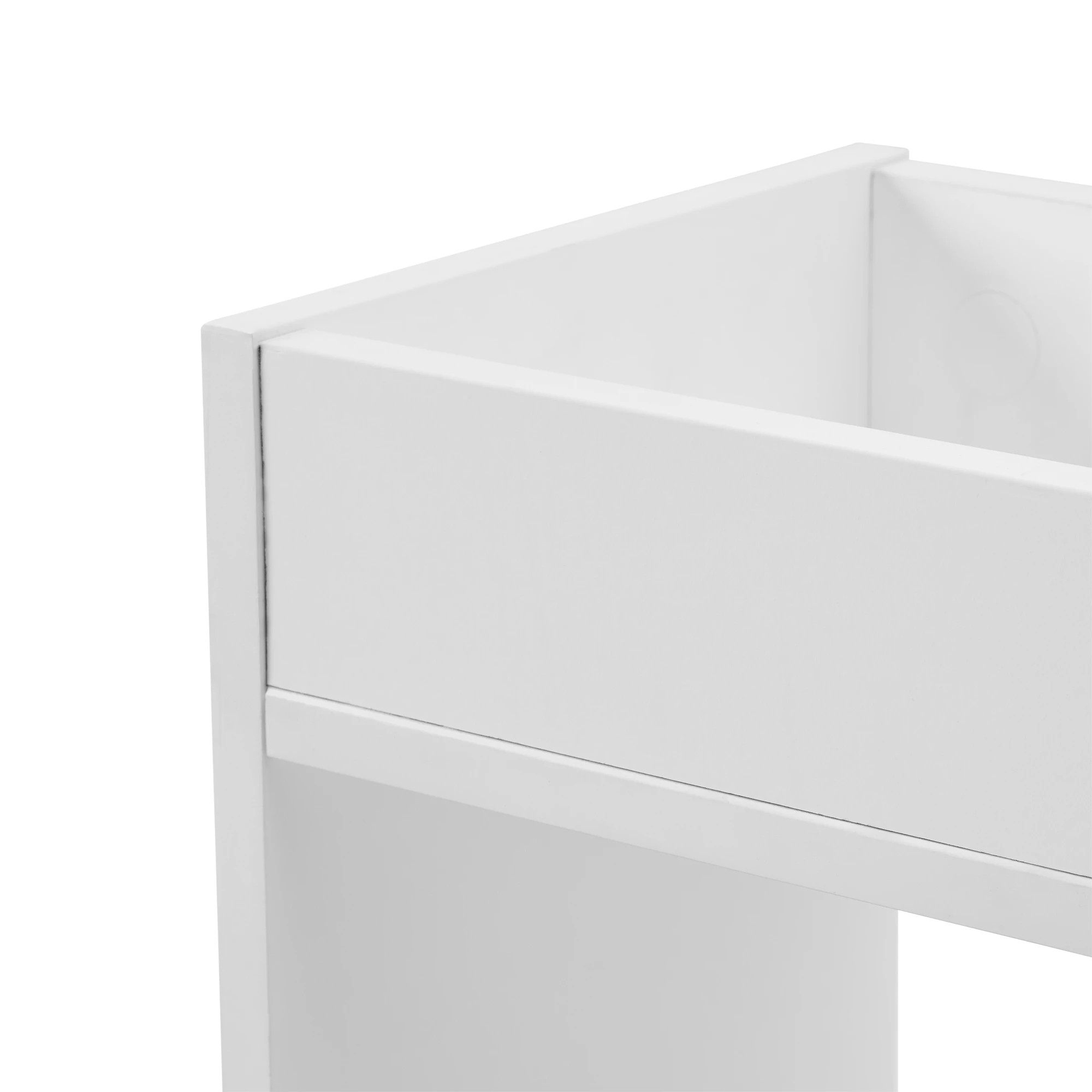 5 Panelled Narrow Trolley - White, 5 of 7