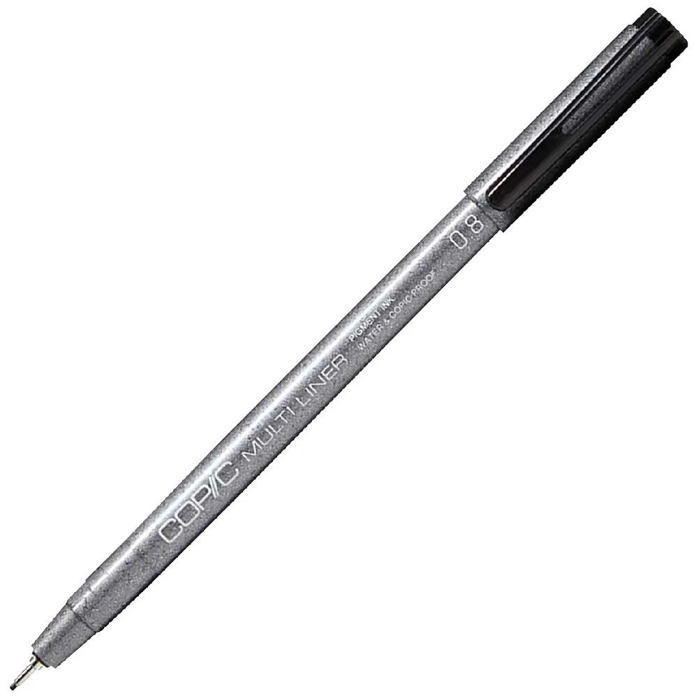 1 Copic Multiliner Marker 0.8mm Black, 1 of 2