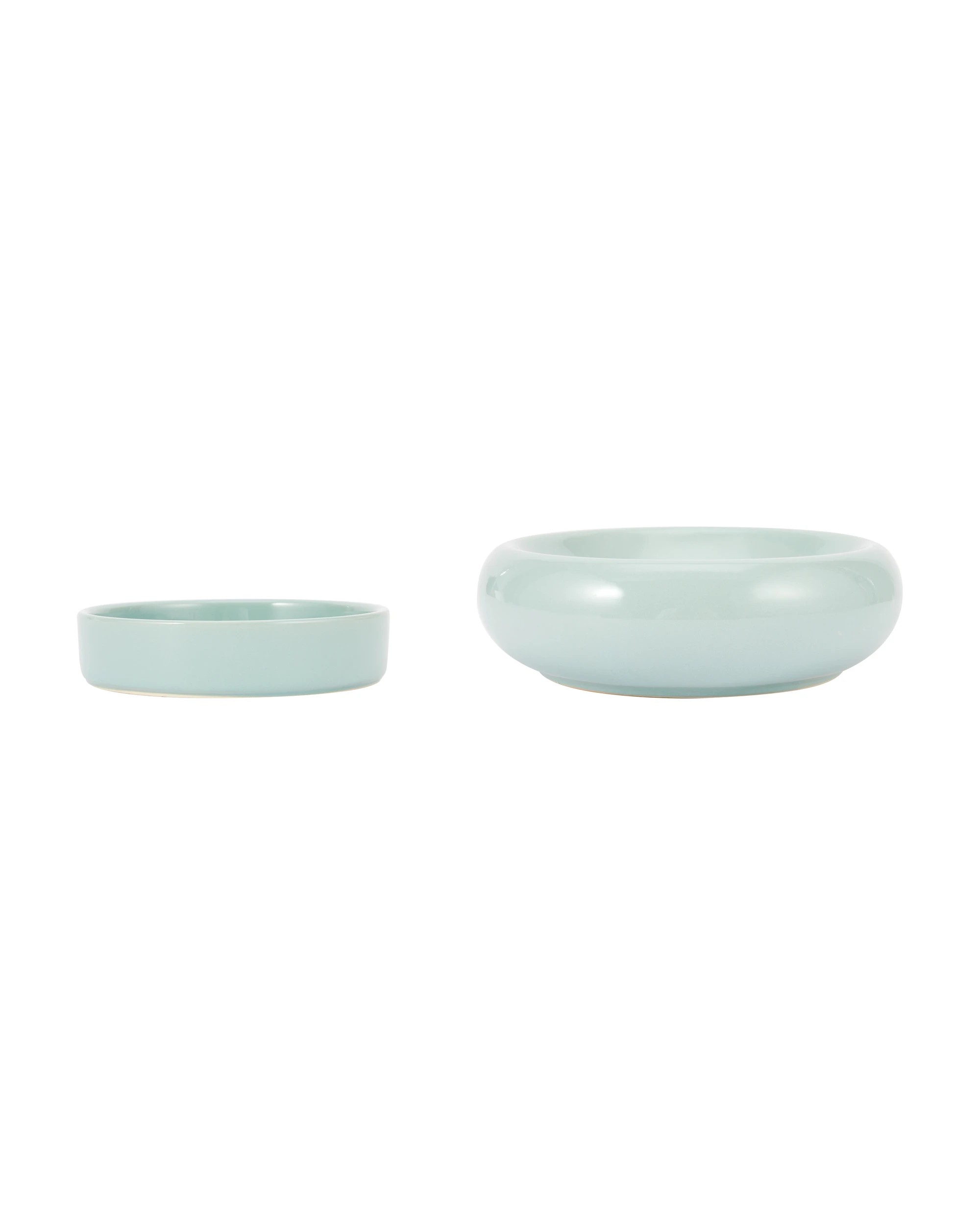 1 2 Pack Ceramic Feed Set - Green, 1 of 6