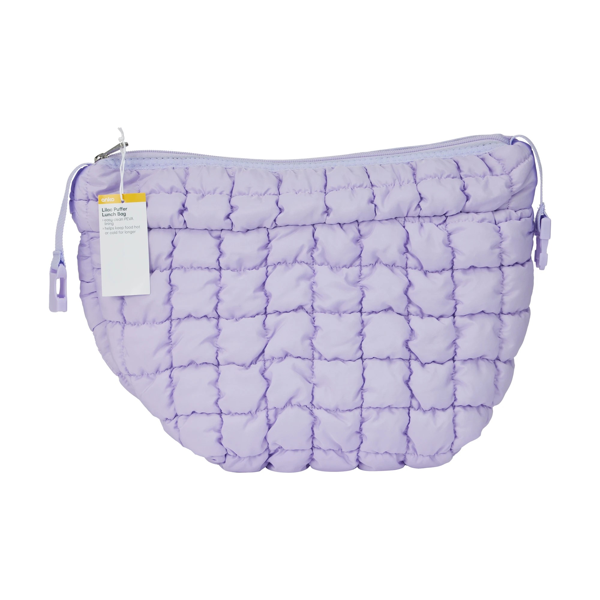 4 Lilac Puffer Lunch Bag, 4 of 5