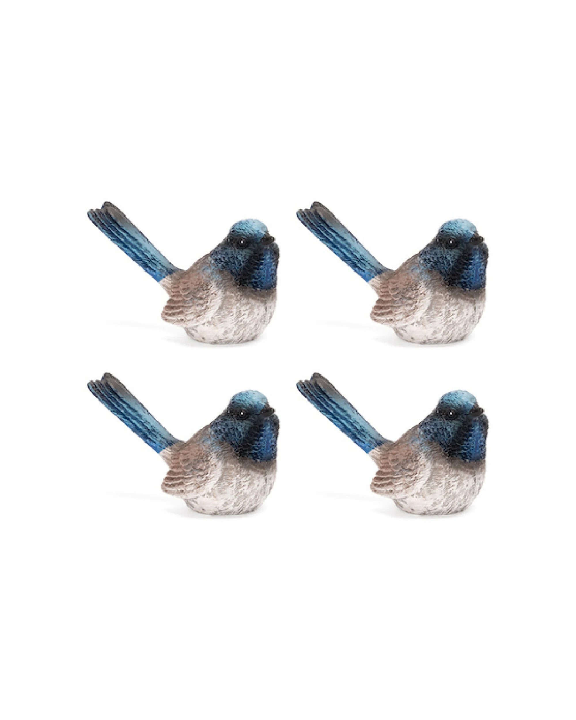 1 Alfresco 4x Garden 7cm Fairy Wren Bird Ornament Decor - Multi, 1 of 2