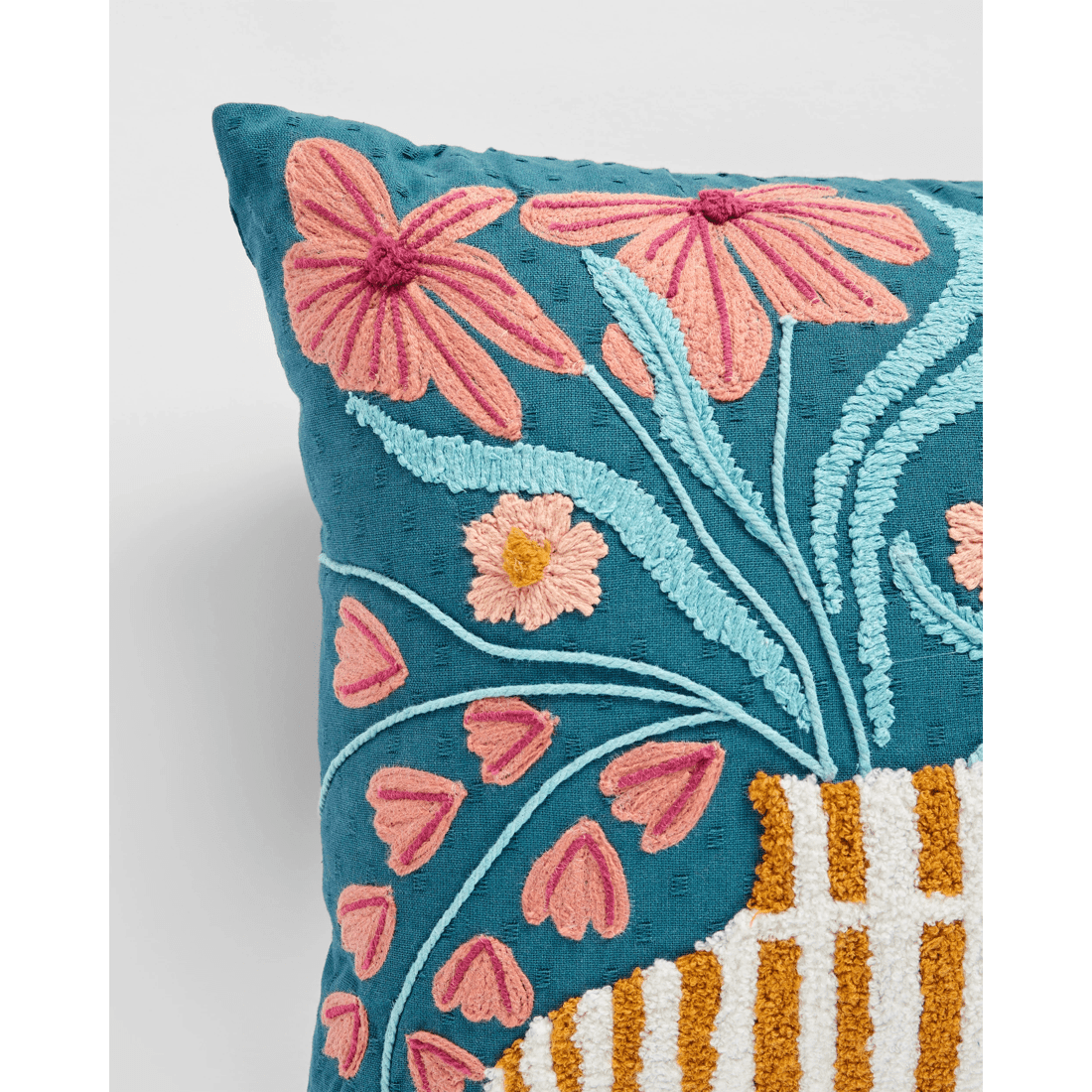 2 Target Emmie Embroidered Flower Cushion
 - Green, 2 of 2