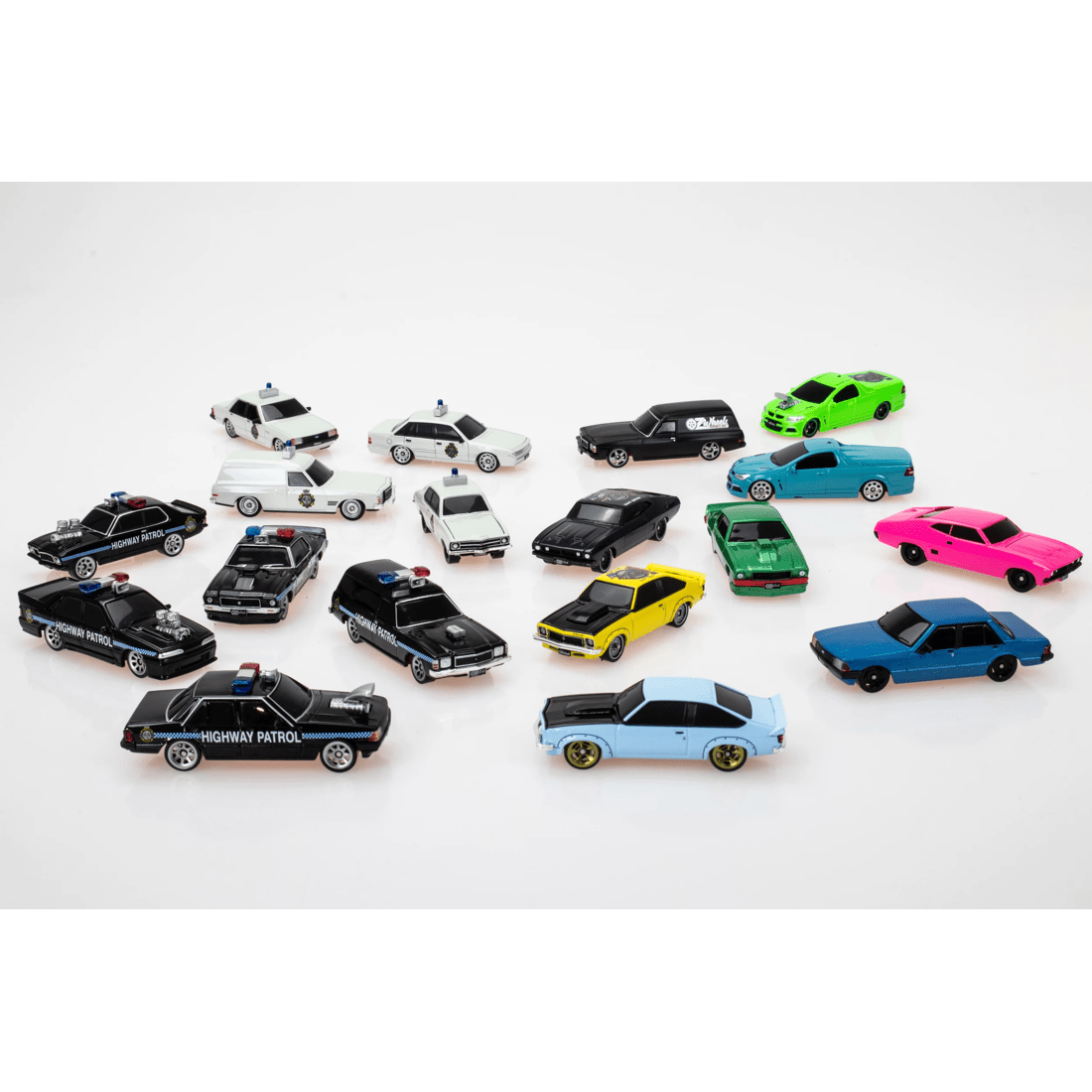 2 Australian Motoring Icons Red Bellies Enforcers OZ Wheels 1:64 Vehicle - Assorted, 2 of 2