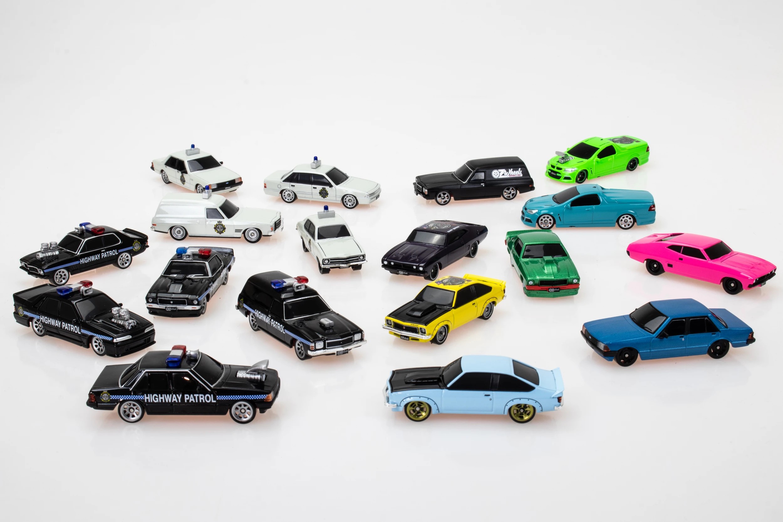 2 Australian Motoring Icons Red Bellies Enforcers OZ Wheels 1:64 Vehicle - Assorted, 2 of 2