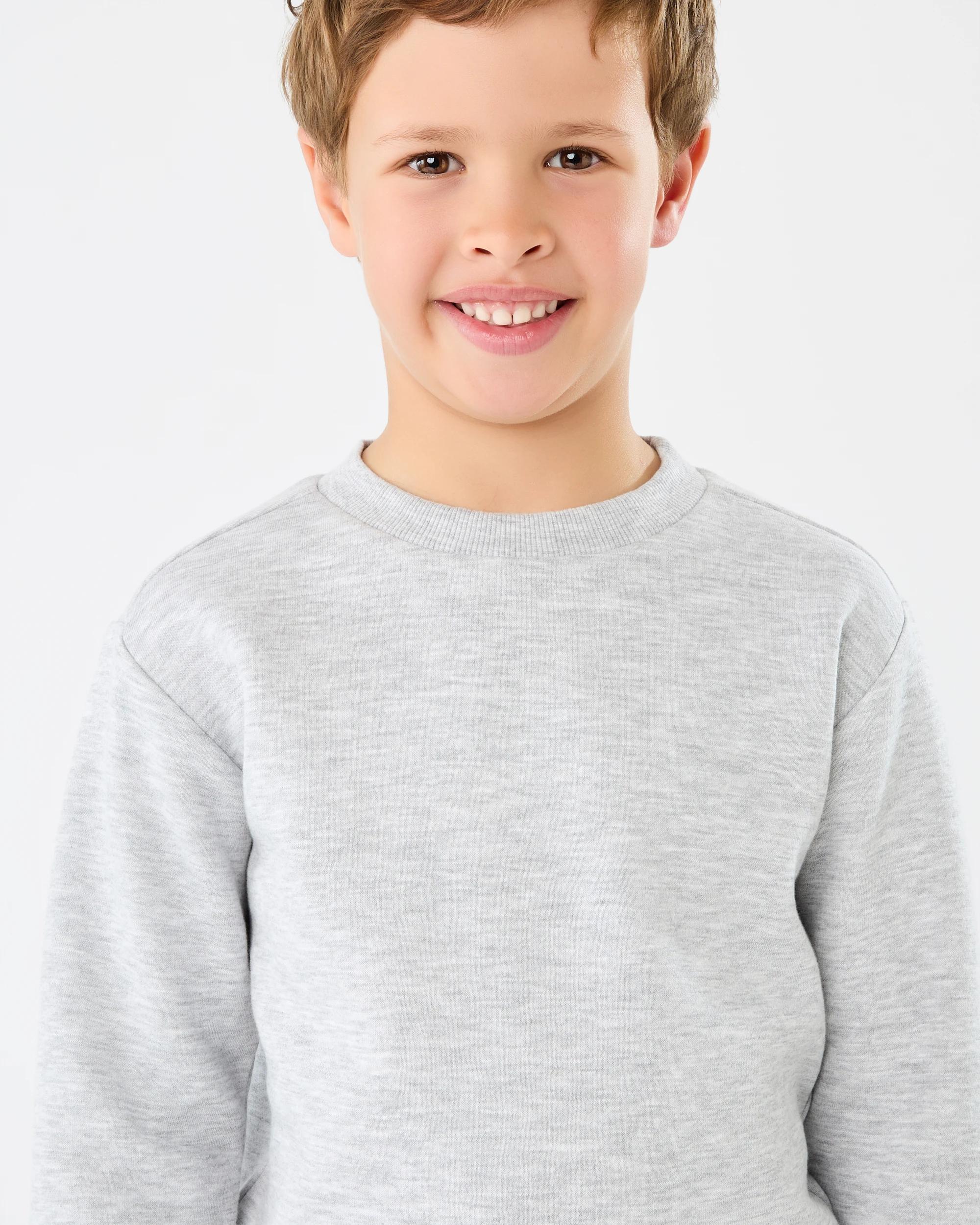 3 Basic Crew Neck Sweatshirt Slvr Marle, 3 of 5